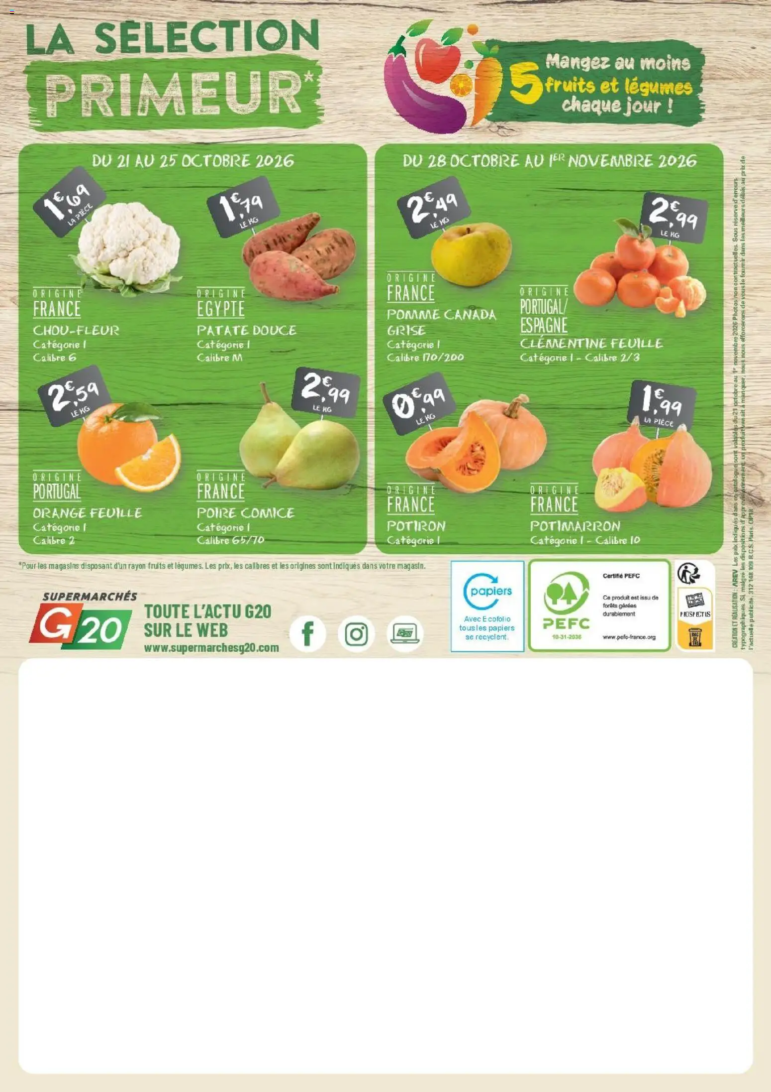 {H1} | Page: 20 | Produits: Poire, Pomme, Potiron, Potimarron