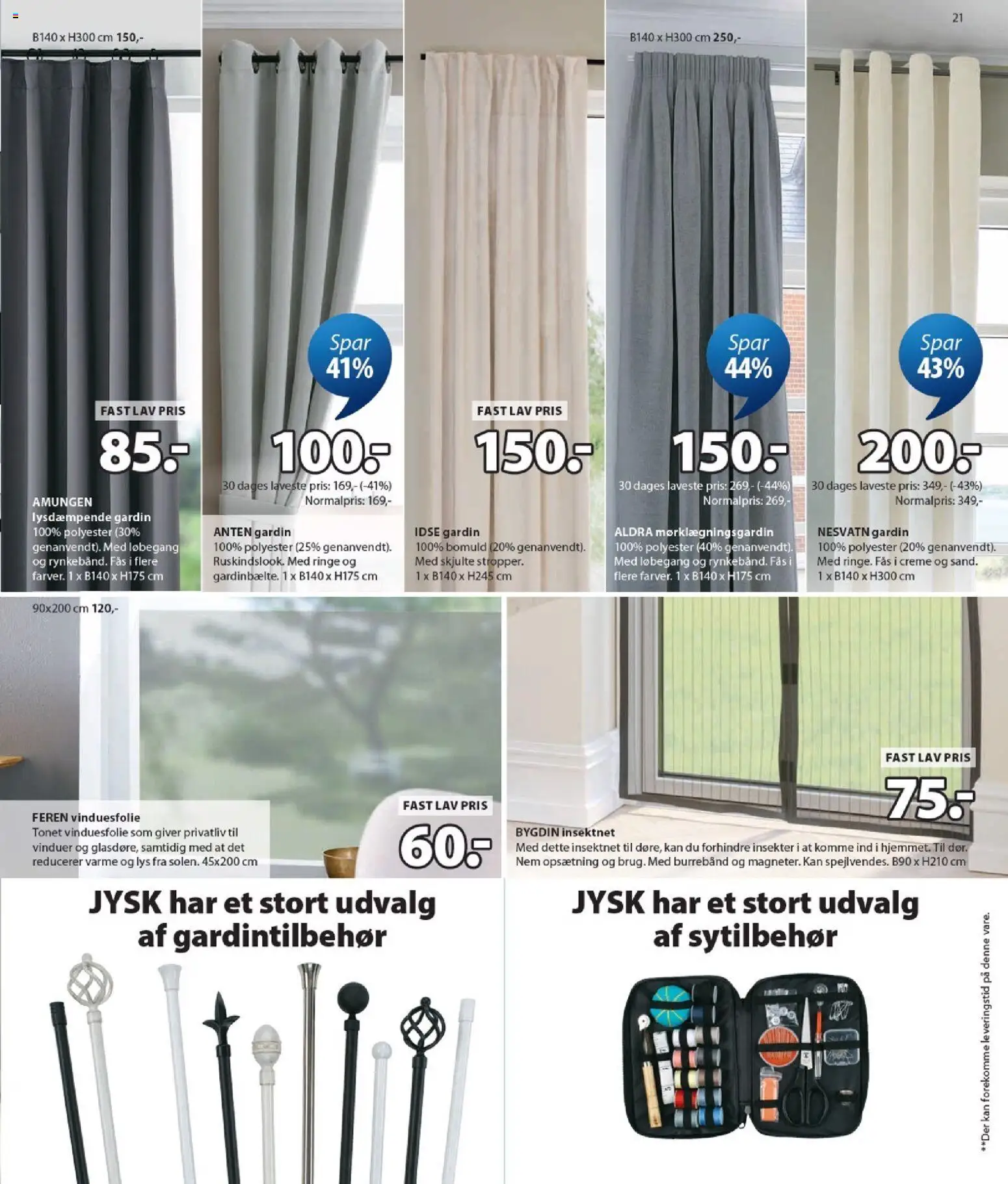 JYSK tilbudsavis – gyldig fra 31/07/2026 | Side: 21 | Produkter: Creme, Søm