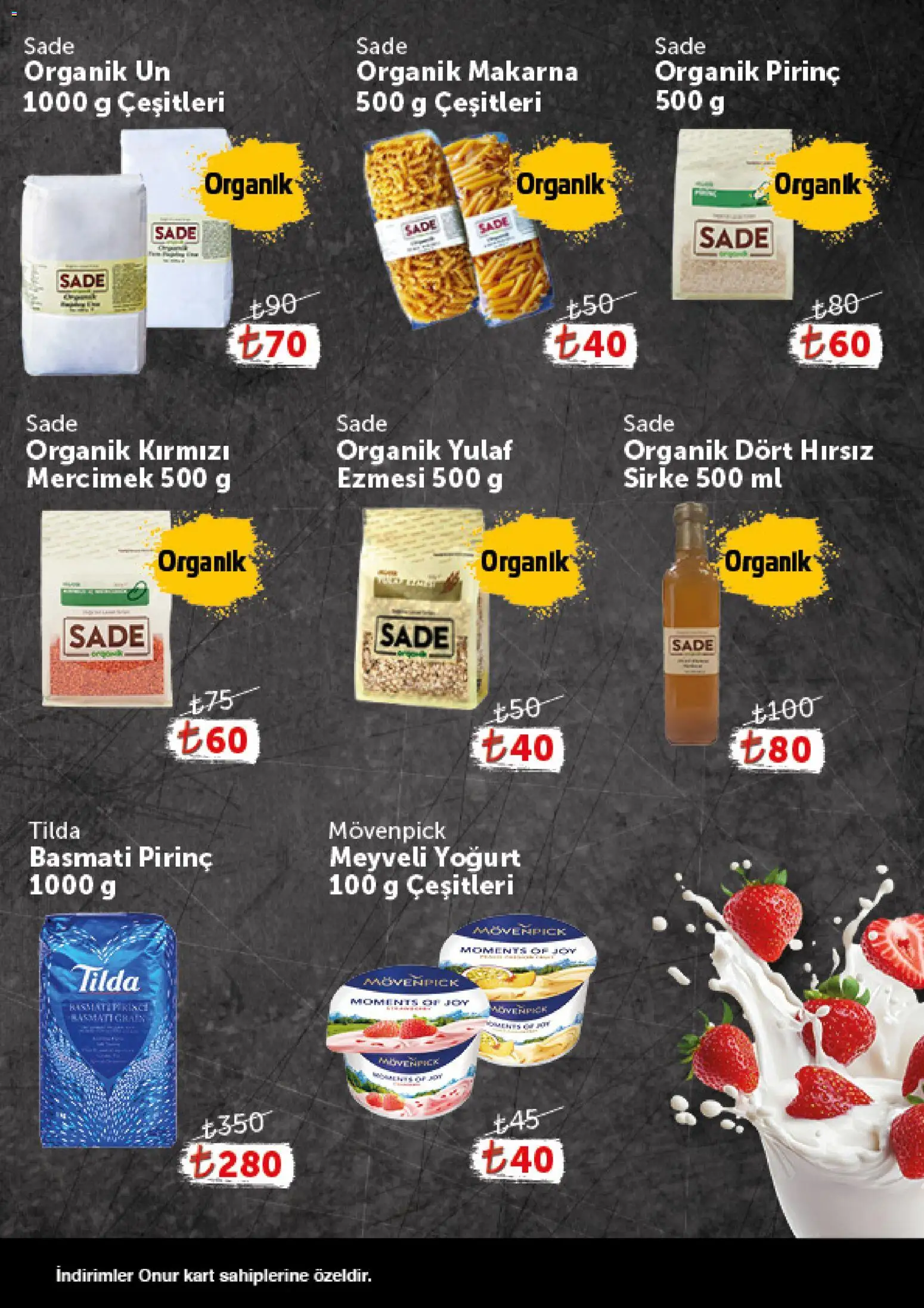 Onur Market - Katalog Gurme - 28 Temmuz 2026 tarihinden itibaren geçerlidir | Sayfa: 9 | Ürünler: Meyveli yoğurt, Ravioli, Organik makarna, Yulaf