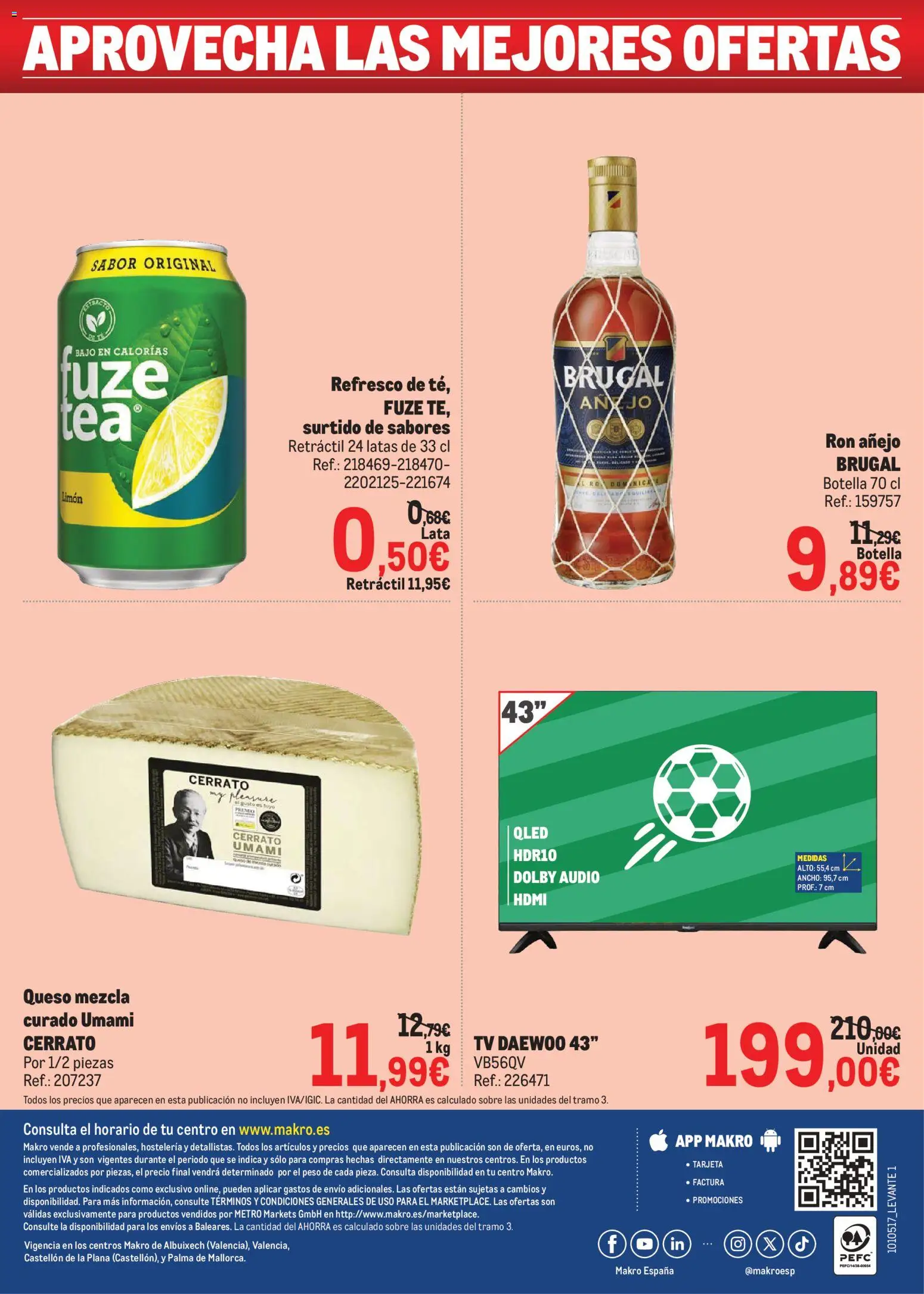 Makro Precios Levante │ válido desde el 15.06.2026 | Página: 8 | Productos: Ron, Queso, Audio, Peso