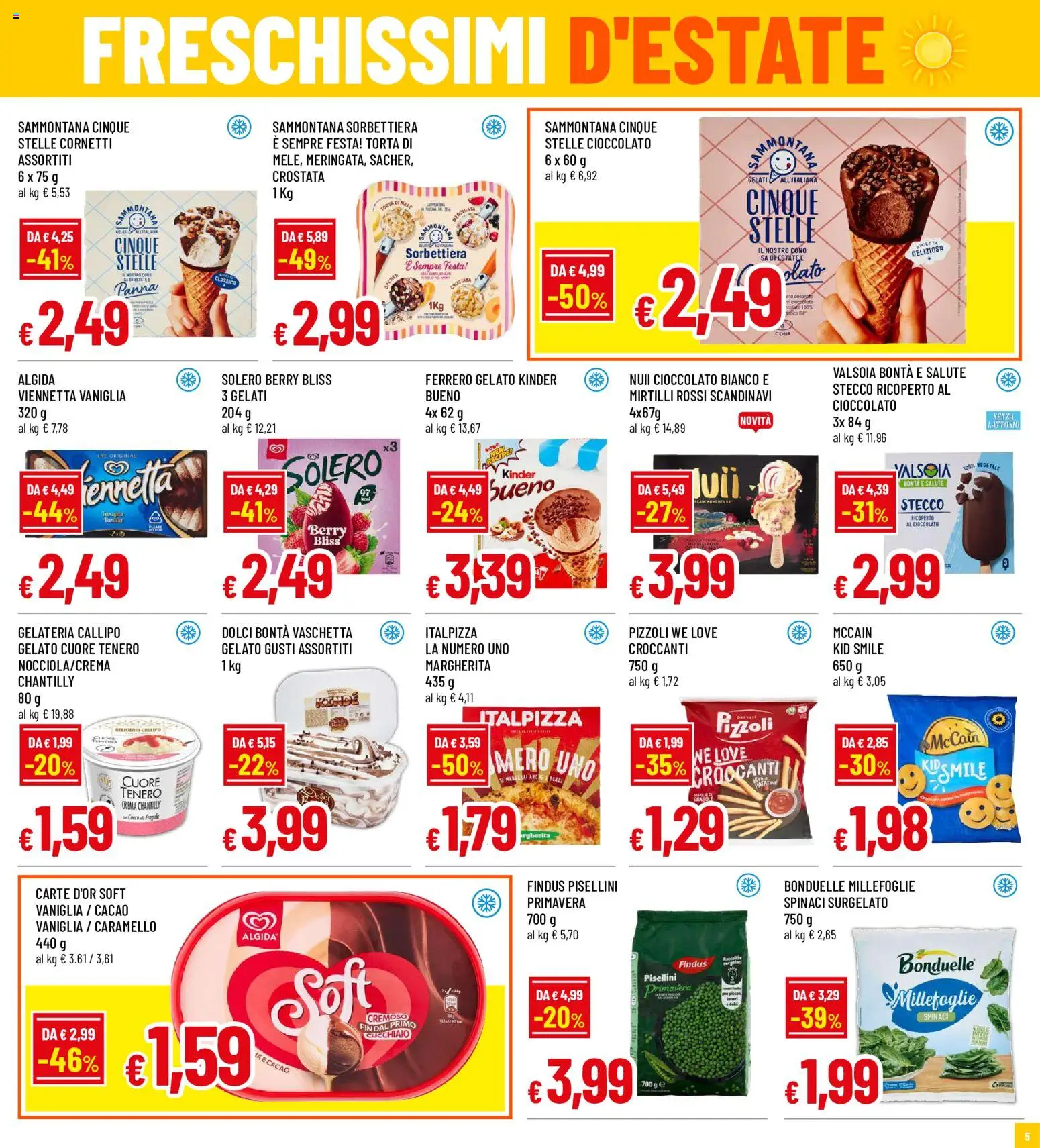 Volantino Galassia del 30/07/2026 | Pagina: 5 | Prodotti: Mele, Gelato, Mirtilli, Torta