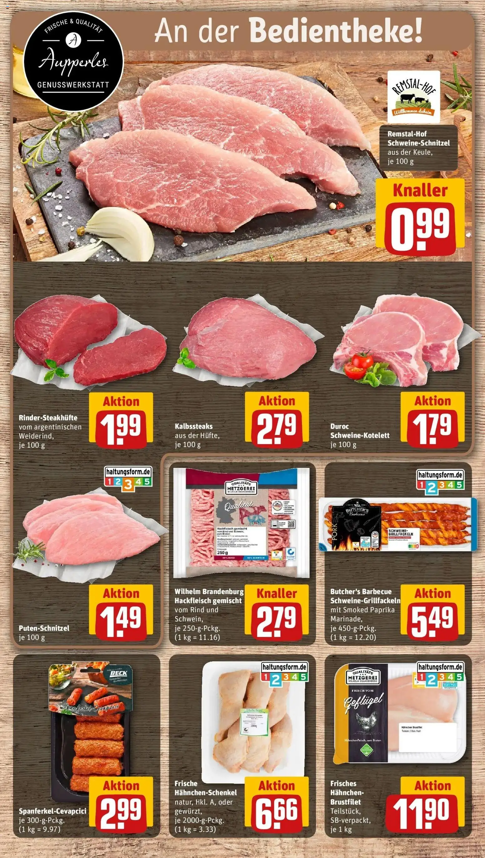 Rewe Prospekt Fellbach / Schmiden – gültig ab 27.07.2026 | Seite: 10 | Produkte: Hahnchenschenkel, Paprika, Putenschnitzel, Hackfleisch