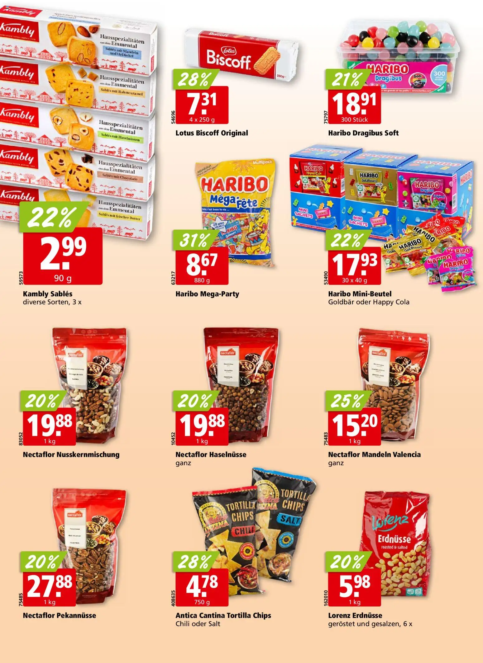 Aligro aktionen Chavannes, Matran, Genf, Sitten – gültig ab 17.08.2026 | Seite: 20 | Produkte: Pekannüsse, Erdnüsse, Butter, Chips
