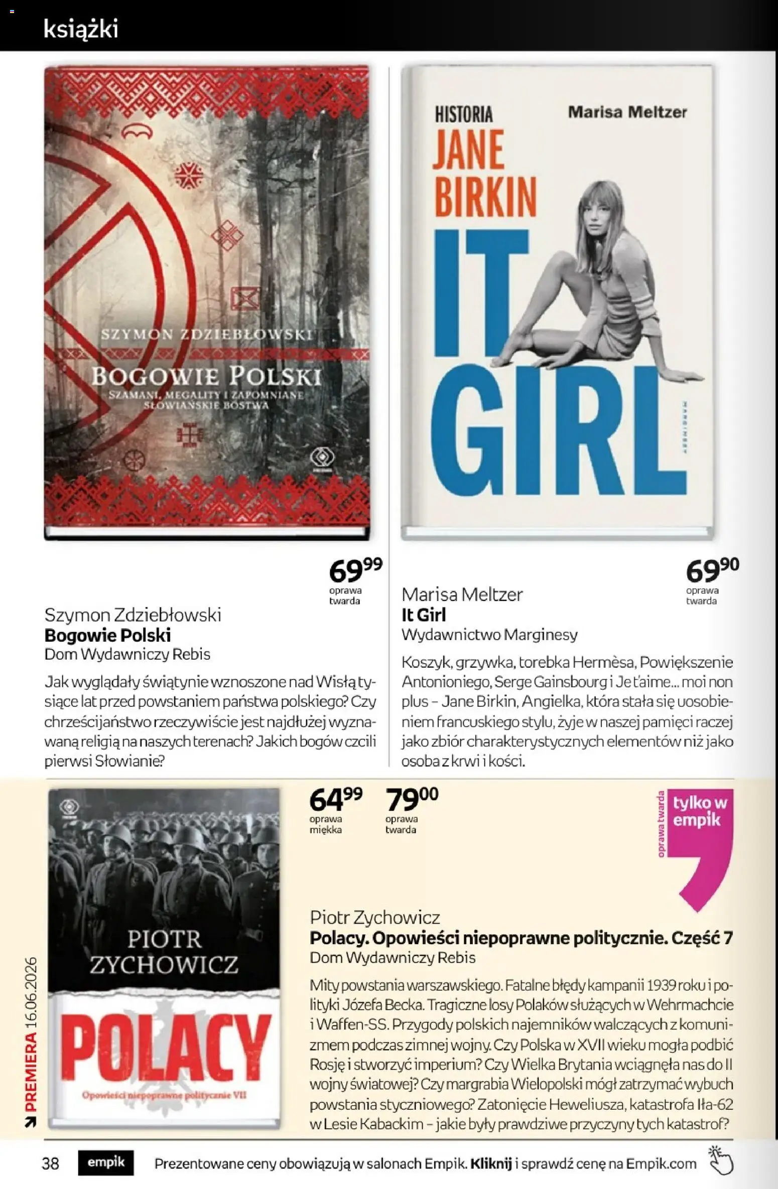 Empik promocje - Tom kultury Książki od 03.06.2026 | Strona: 38 | Produkty: Torebka, Książki