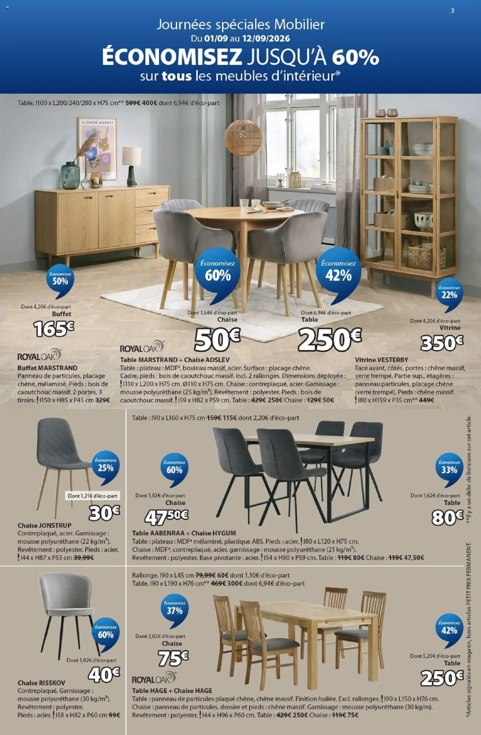 {H1} | Page: 3 | Produits: Plateau, Mousse, Table, Buffet