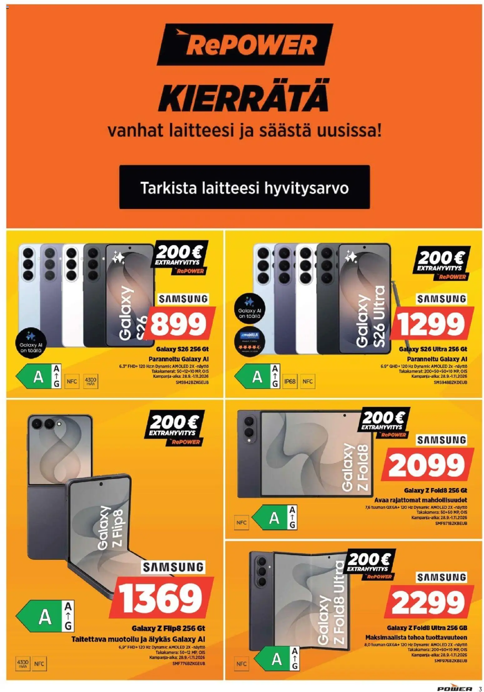 Power tarjoukset – voimassa 29/09/2026 alkaen | Sivu: 3 | Tuotteet: Näyttö