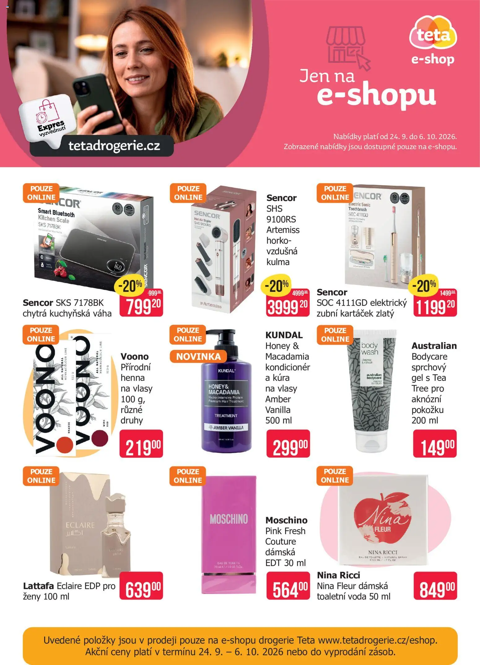 TETA Drogerie leták od 24.09.2026 | Strana: 19 | Produkty: Kuchyňská váha, Moschino, Drogerie, Body