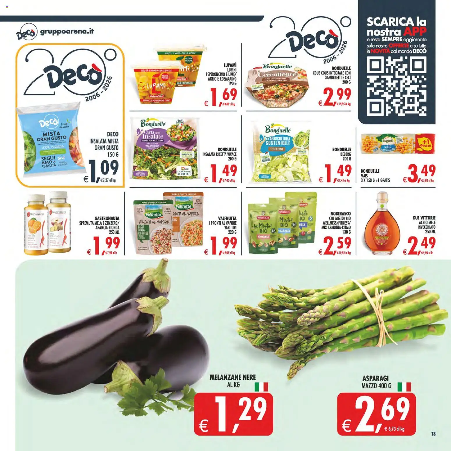 Volantino Decò del 08.05.2026 | Pagina: 14 | Prodotti: Peperoncino, Arancia, Asparagi, Gamberetti