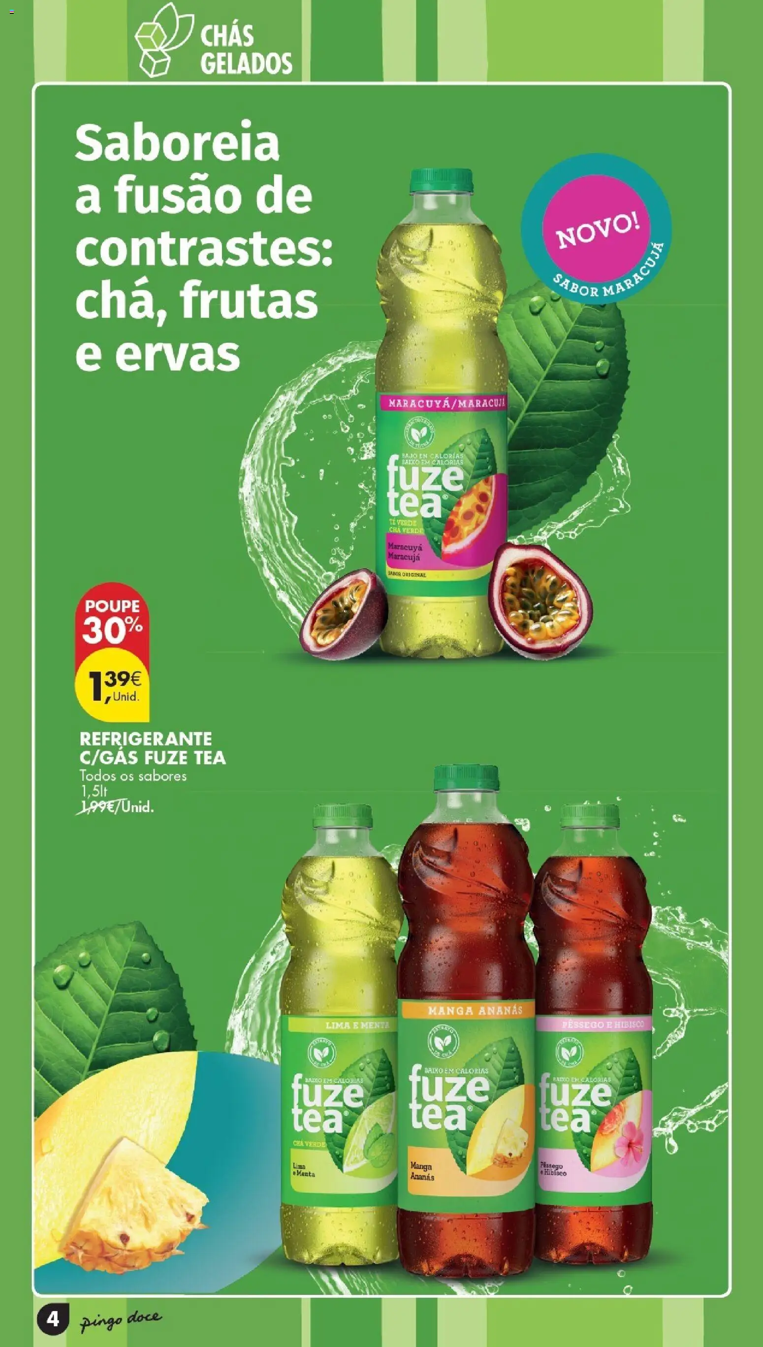 Pingo Doce Especial Bebidas │ válido de 04/08/2026 | Página: 4 | Produtos: Refrigerante, Chás, Chá