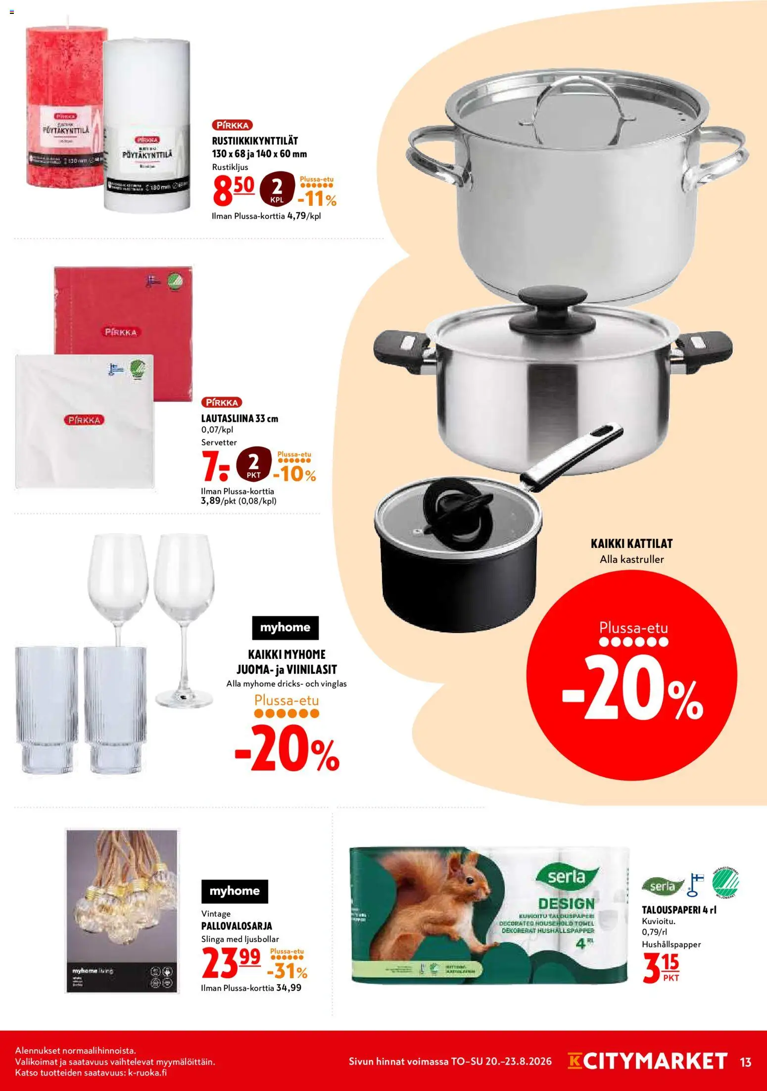 K-Citymarket tarjoukset – voimassa 20/08/2026 alkaen | Sivu: 13