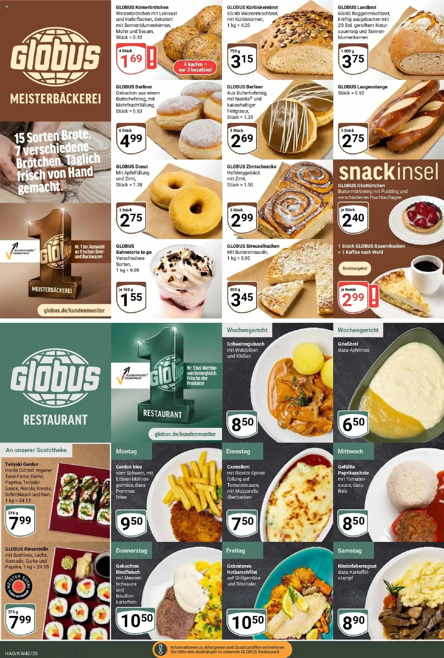 Globus Prospekt Halle (saale) (ab 12.10.2026) » Angebote online | Seite: 7 | Produkte: Schweinegulasch, Kaffee, Pommes, Apfelmus