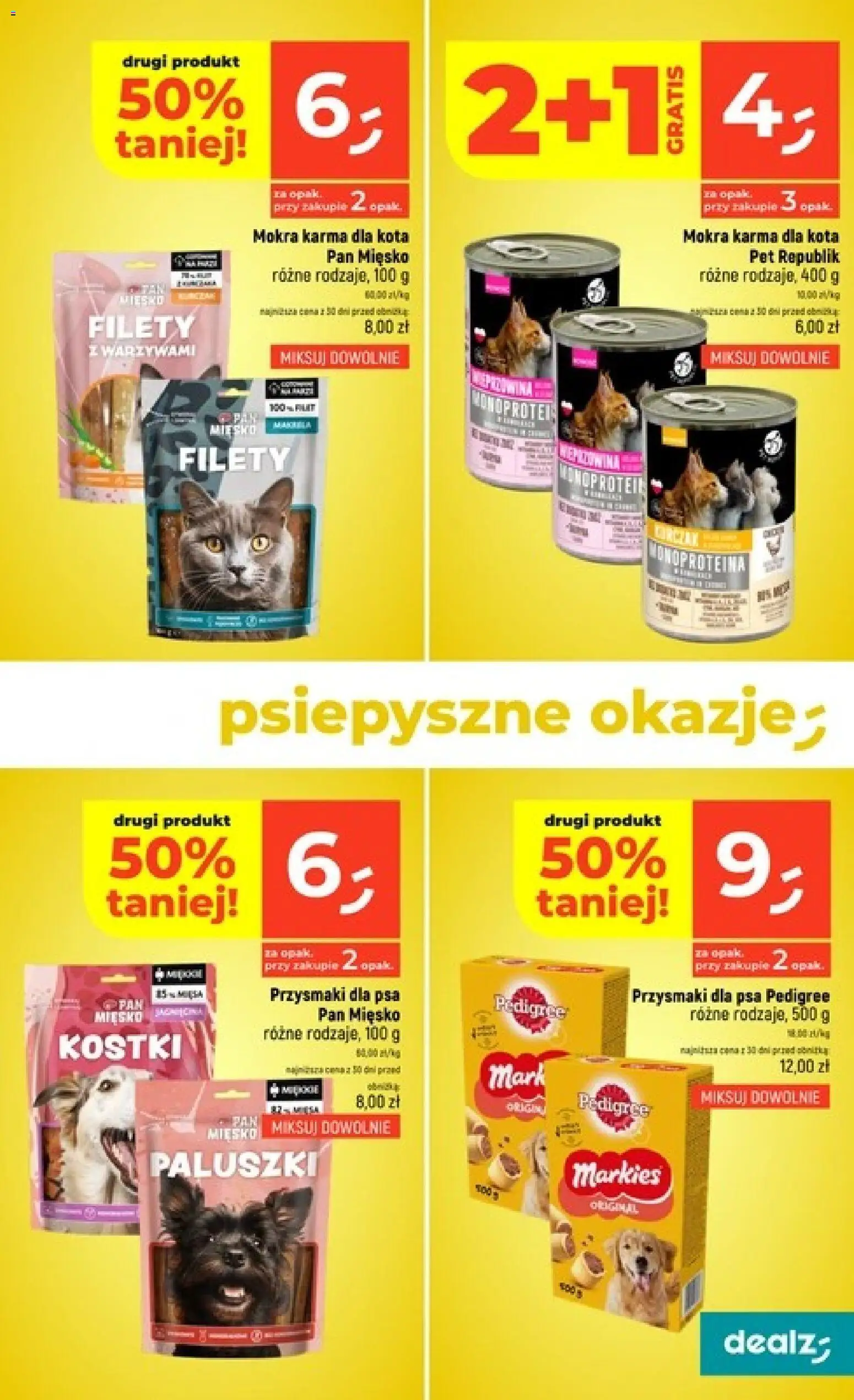 Dealz gazetka od 03.09.2026 | Strona: 45 | Produkty: Pedigree, Karma dla kota, Przysmaki dla psa, Karma