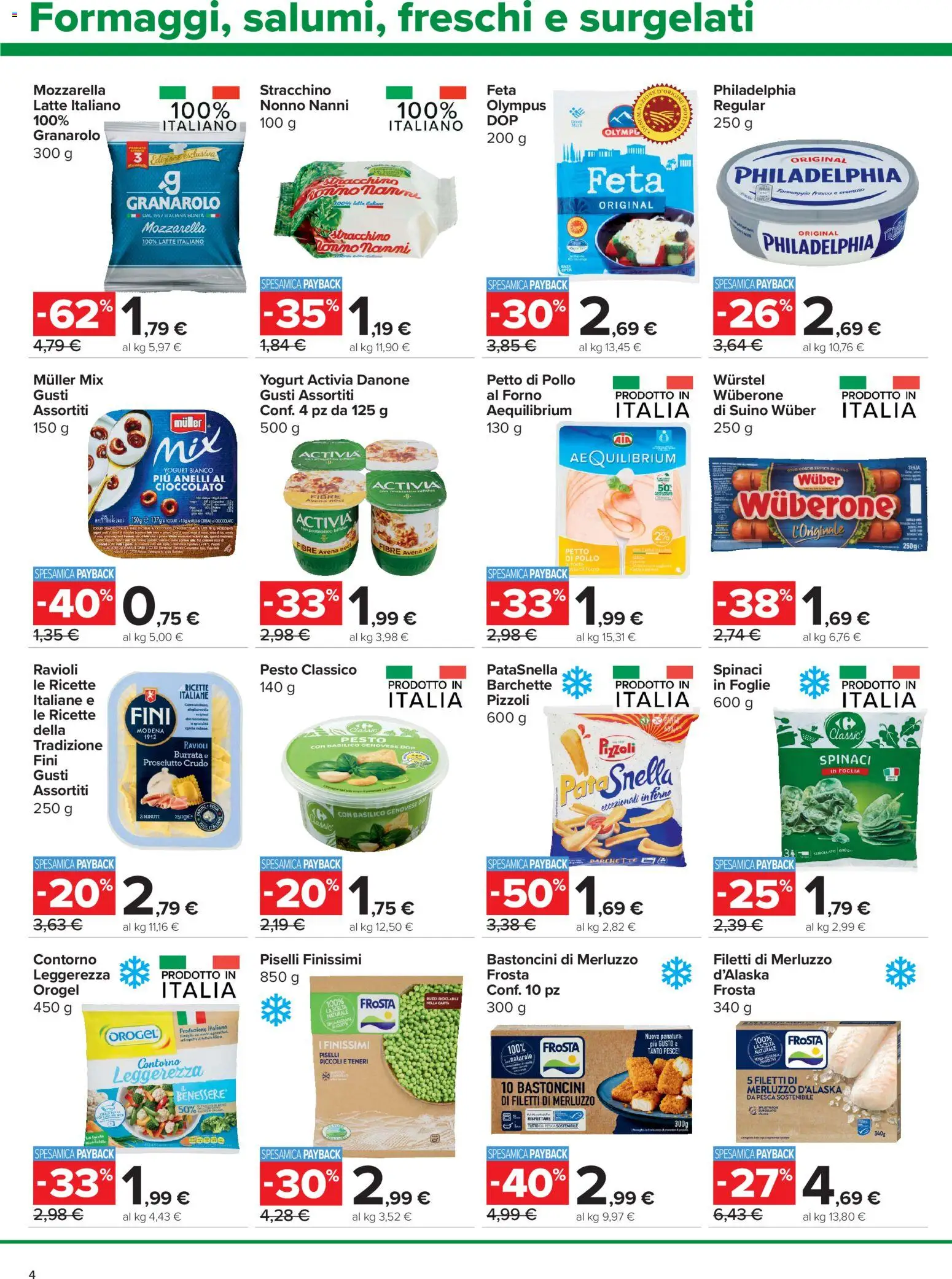 Volantino Carrefour del 18.06.2026 | Pagina: 4 | Prodotti: Prosciutto, Pesca, Pesto, Stracchino