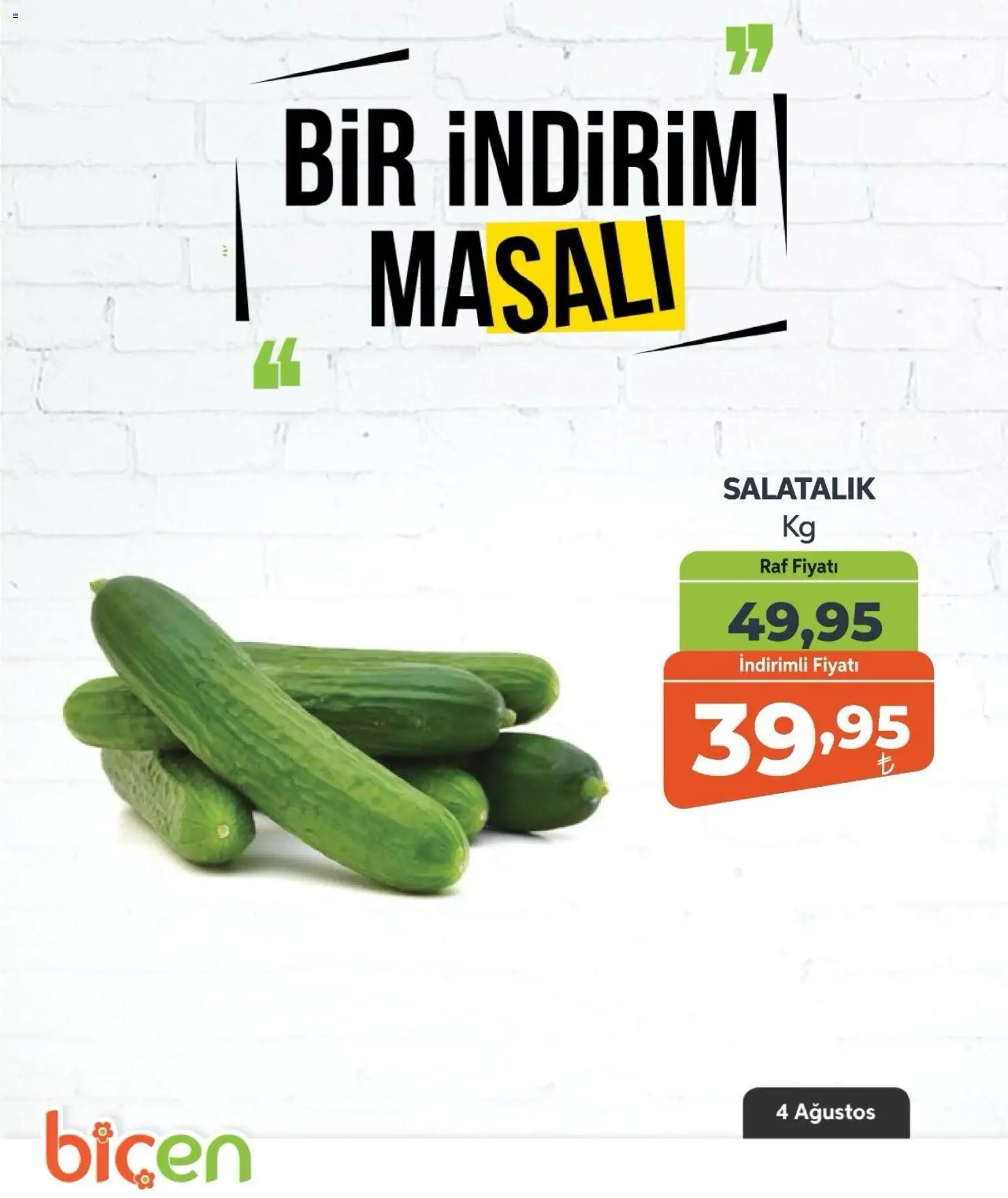 Biçen Market - Bir İndirim MaSalı - sebze - 04 Ağustos 2026 tarihinden itibaren geçerlidir | Sayfa: 18