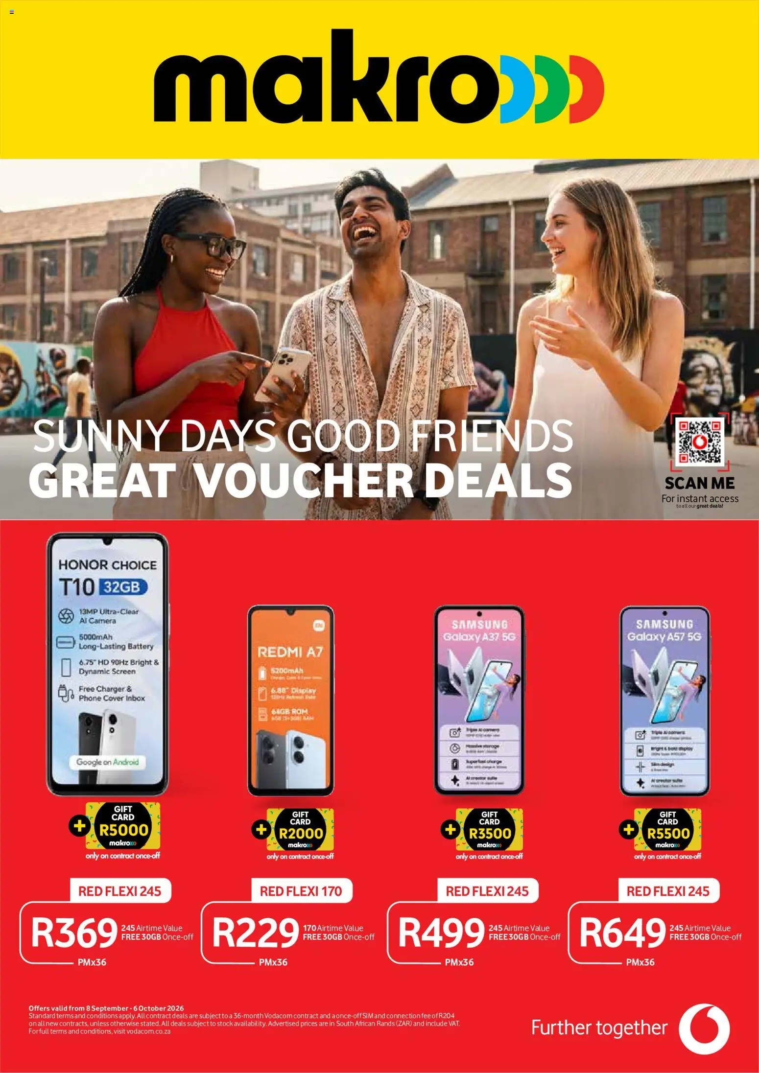 New Makro catalogue – valid from 08/09/2026 | Page: 1 | Products: Phone, Gift card, Battery, Stock