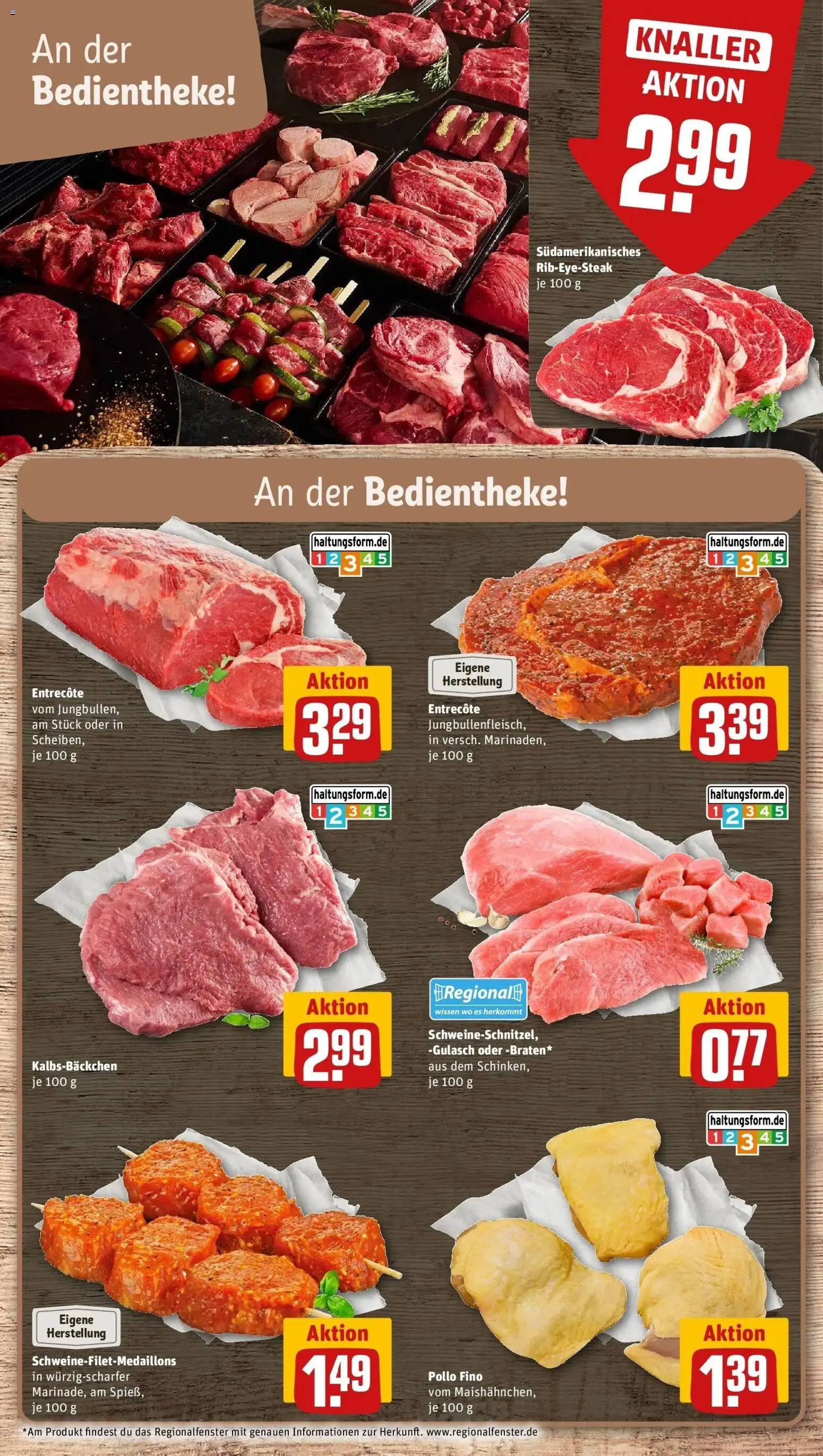 REWE Prospekt ab 24.08.2026 zum Blättern » Angebote | Seite: 8 | Produkte: Entrecote, Gulasch