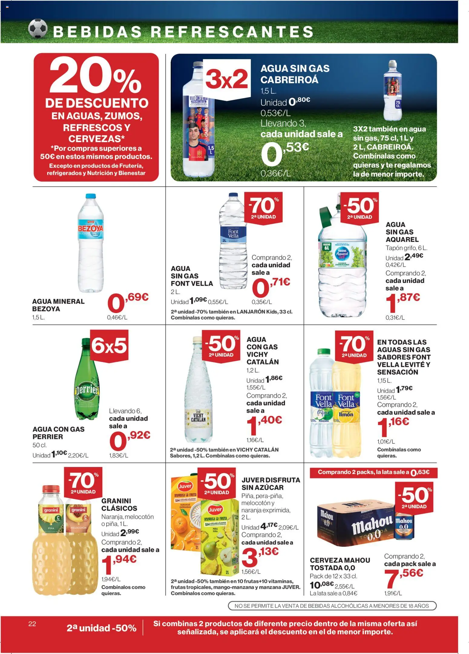 Supercor folleto │ válido desde el 04.06.2026 | Página: 22 | Productos: Piña, Agua con gas, Manzana, Agua mineral
