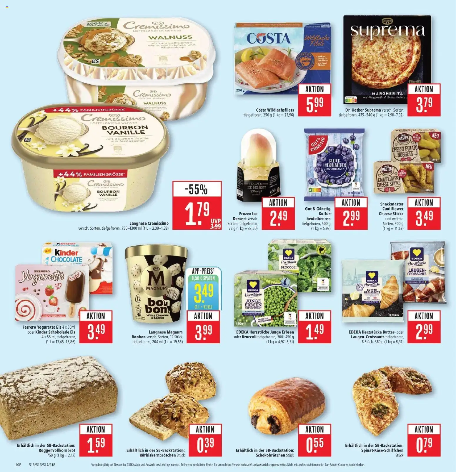Marktkauf Prospekt Friedrichshafen (ab 17.08.2026) » Angebote online | Seite: 10 | Produkte: Langnese, Langnese cremissimo, Yogurette, Heidelbeeren