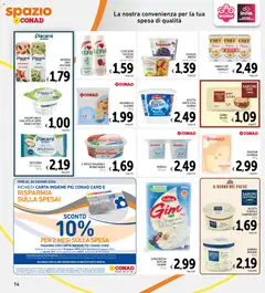 Anteprima del volantino Spazio Conad volantino valido a partire dal 15.05.2026 | Pagina: 14 | Prodotti: Latte, Crescenza, Gorgonzola, Burrata