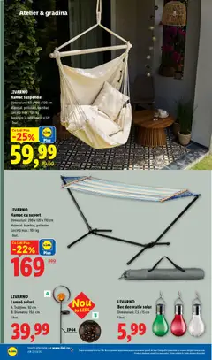 Ofertele Lidl valabile de la 29.06.2026 | Pagină: 90 | Produse: Bec, Hamac, Lampă