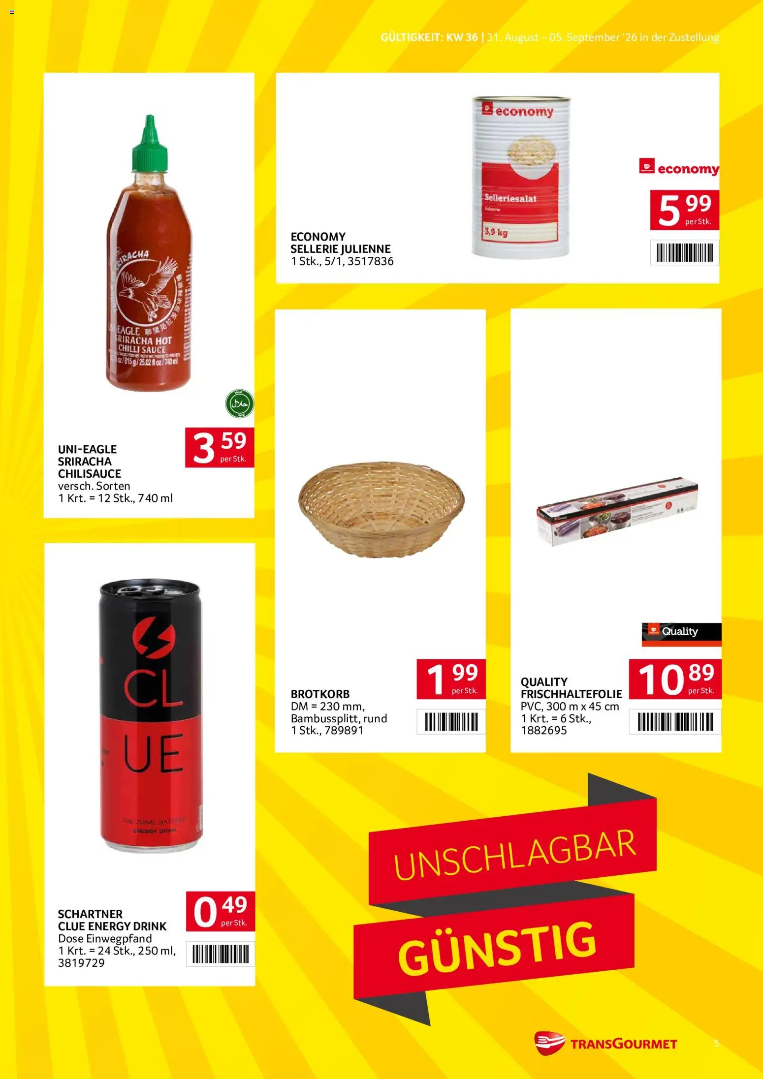 Transgourmet Zustellaktion gültig ab 31.08.2026 | Seite: 5 | Produkte: Sellerie
