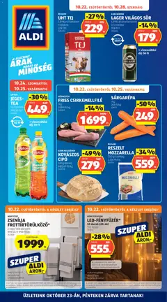 Aldi akciós újság - amely érvényes a következő dátumtól: 2026.10.22.