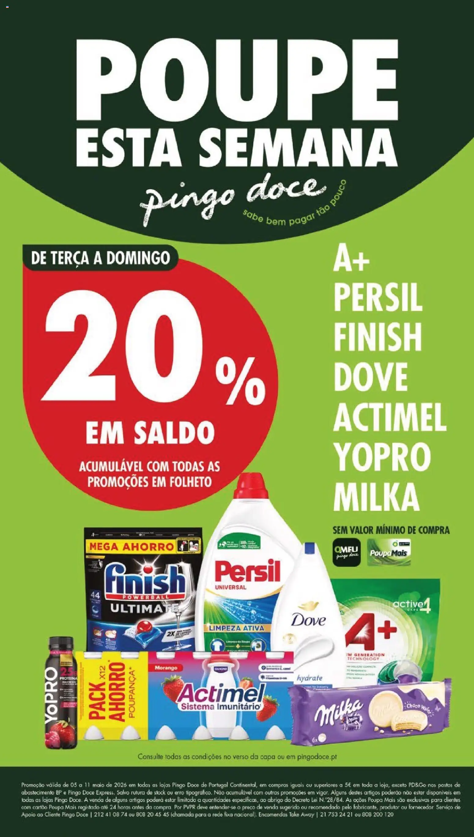 Pingo Doce folheto │ válido de 05.05.2026 | Página: 1 | Produtos: Chocolate, Persil, Proteina
