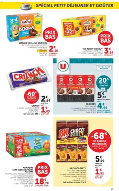 Hyper U - Prévisualisation de Hyper U - Les prix bas de la semaine valide à partir de 18/08/2026 | Page: 17 | Produits: Pomme, Pom'potes, Pépites de chocolat, Chocolat