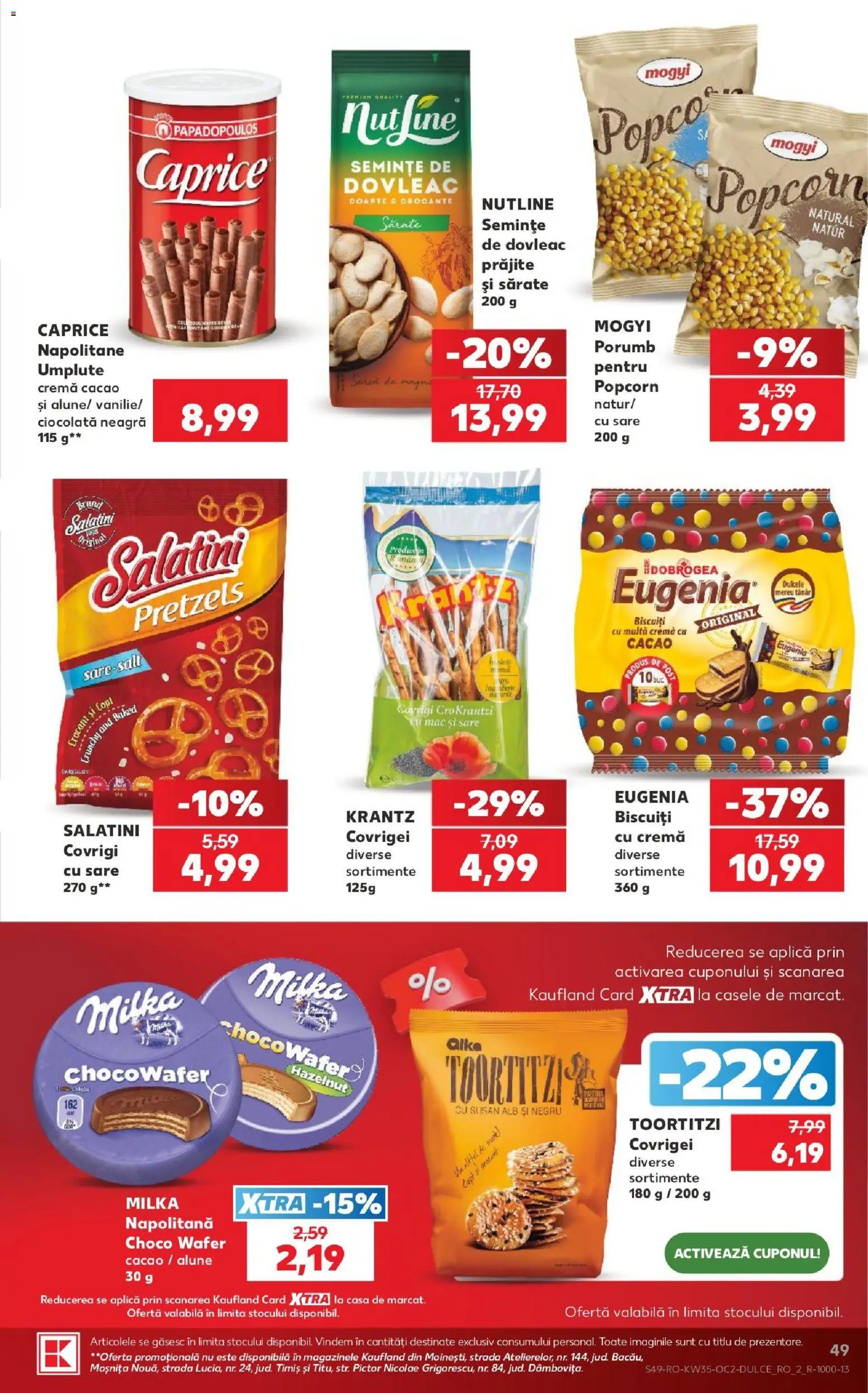 Noul catalog Kaufland – valabil de la 26.08.2026 | Pagină: 49 | Produse: Dovleac, Semințe, Covrigei, Sare