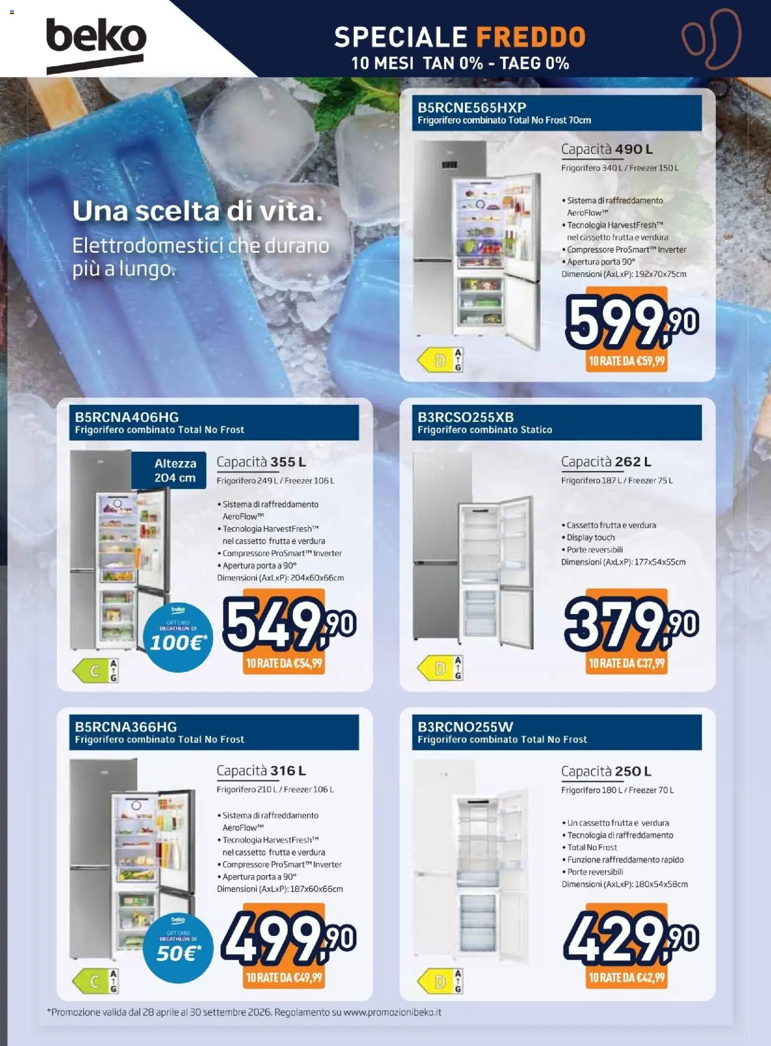 Volantino Unieuro del 03/07/2026 | Pagina: 9 | Prodotti: Compressore, Frutta, Freezer, Frigorifero