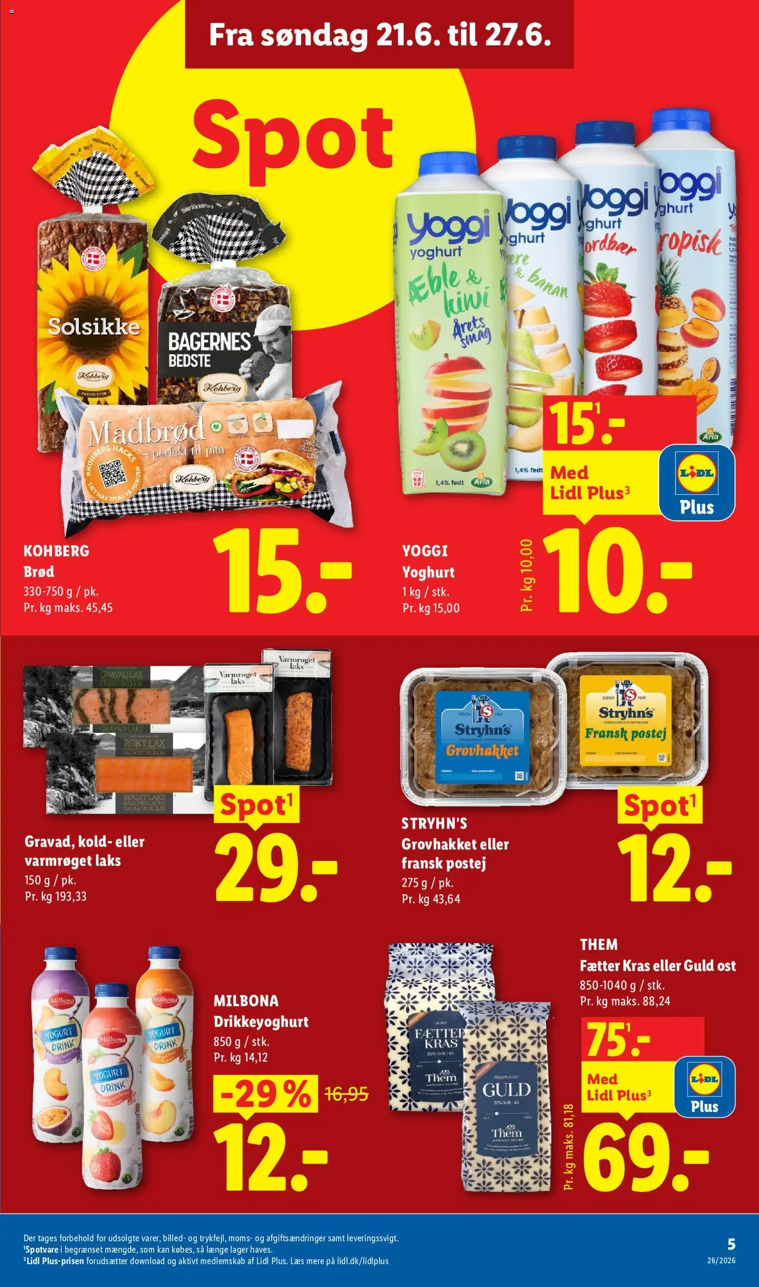 Lidl tilbudsavis – gyldig fra 21/06/2026 | Side: 21 | Produkter: Paté, Yoghurt, Jordbær, Drikkeyoghurt
