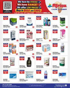 Africa Cash & Carry specials catalogue – valid from 30/07/2026 | Page: 11 | Products: Chocolate, Stock, Syrup, Water