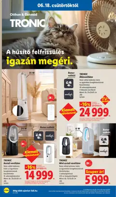 TRONIC Asztali ventilátor, Rotor nélkül kellemes hűtés az egyenletes levegőelosztásnak köszönhetően, 10 sebességfokozattal - amely érvényes a következő dátumtól: 18.06.2026 | Oldal: 32