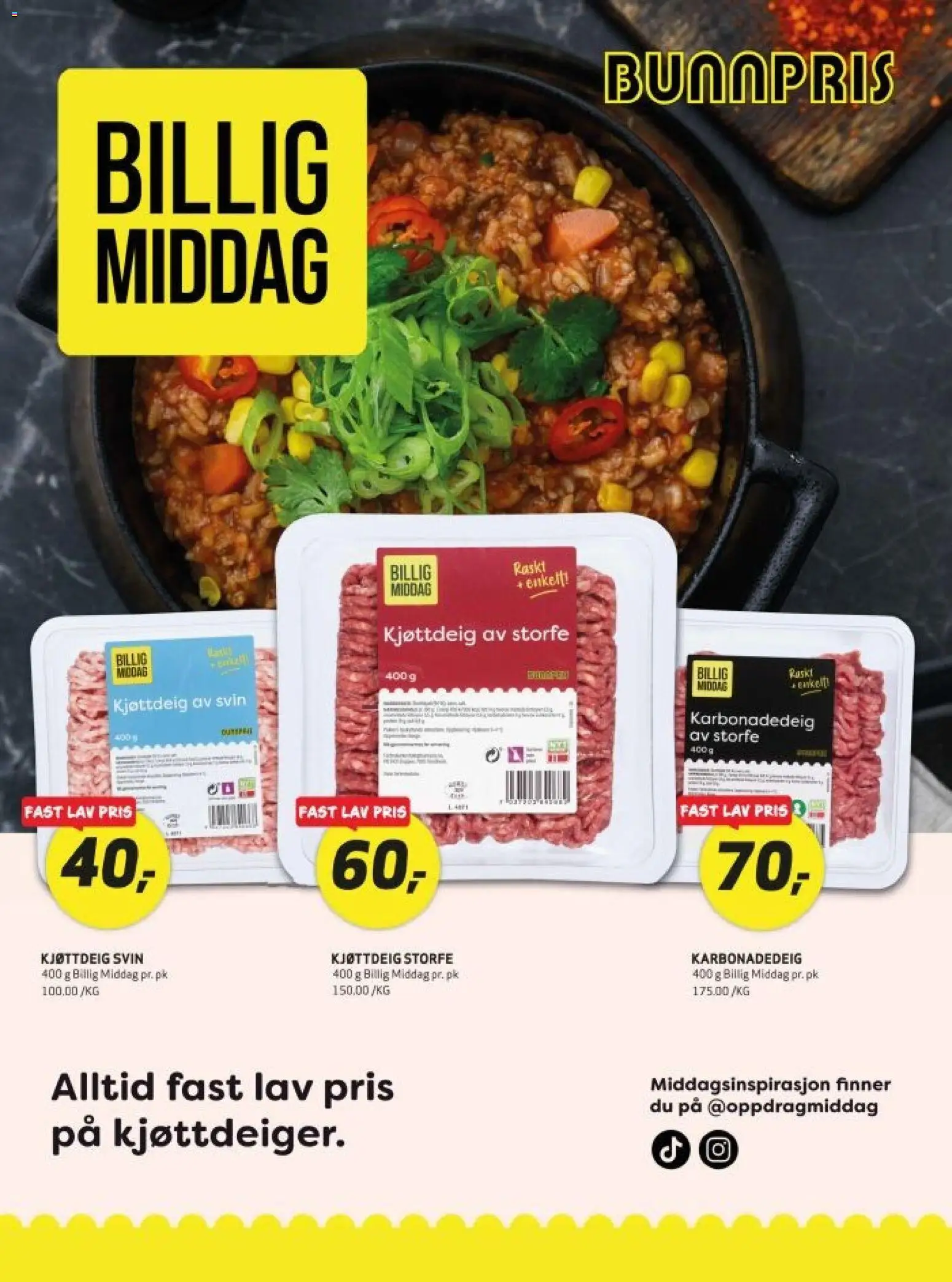 {H1} | Side: 2 | Produkter: Svin, Kjøttdeig