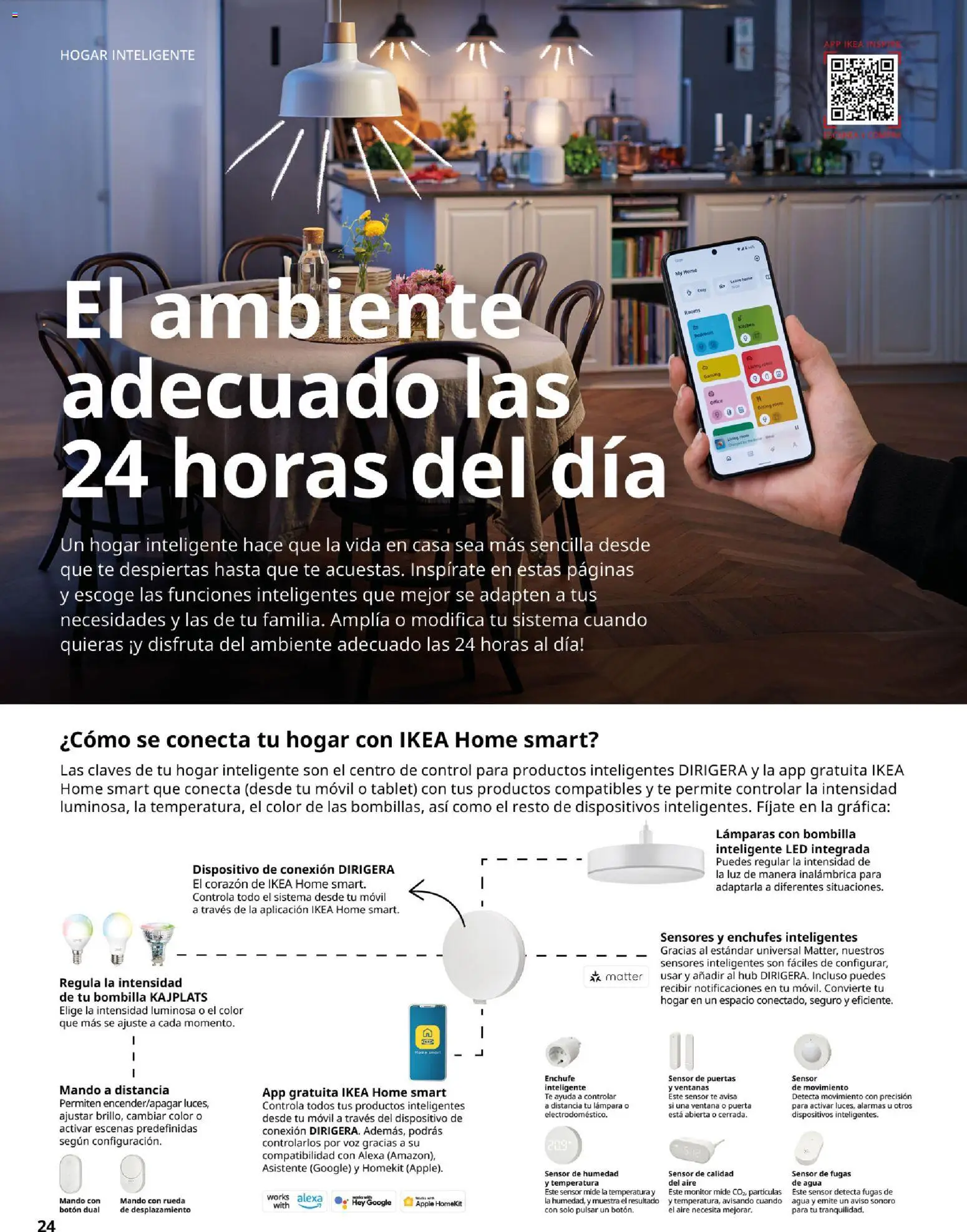 Catálogo IKEA Iluminación y hogar inteligente │ válido desde el 06.03.2026 | Página: 24 | Productos: Té, Tablet, Bombilla, Lámpara