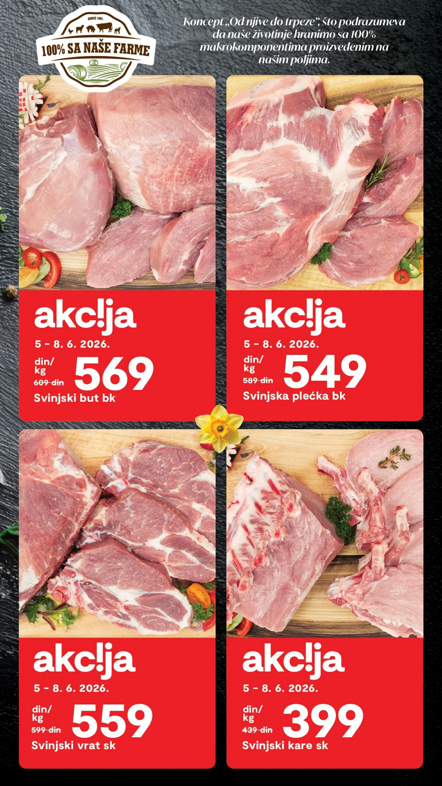 Matijevic katalog - važi od 08.06.2026 | Strana: 5 | Proizvode: Sto, Svinjski vrat, Svinjski but, Svinjska plećka