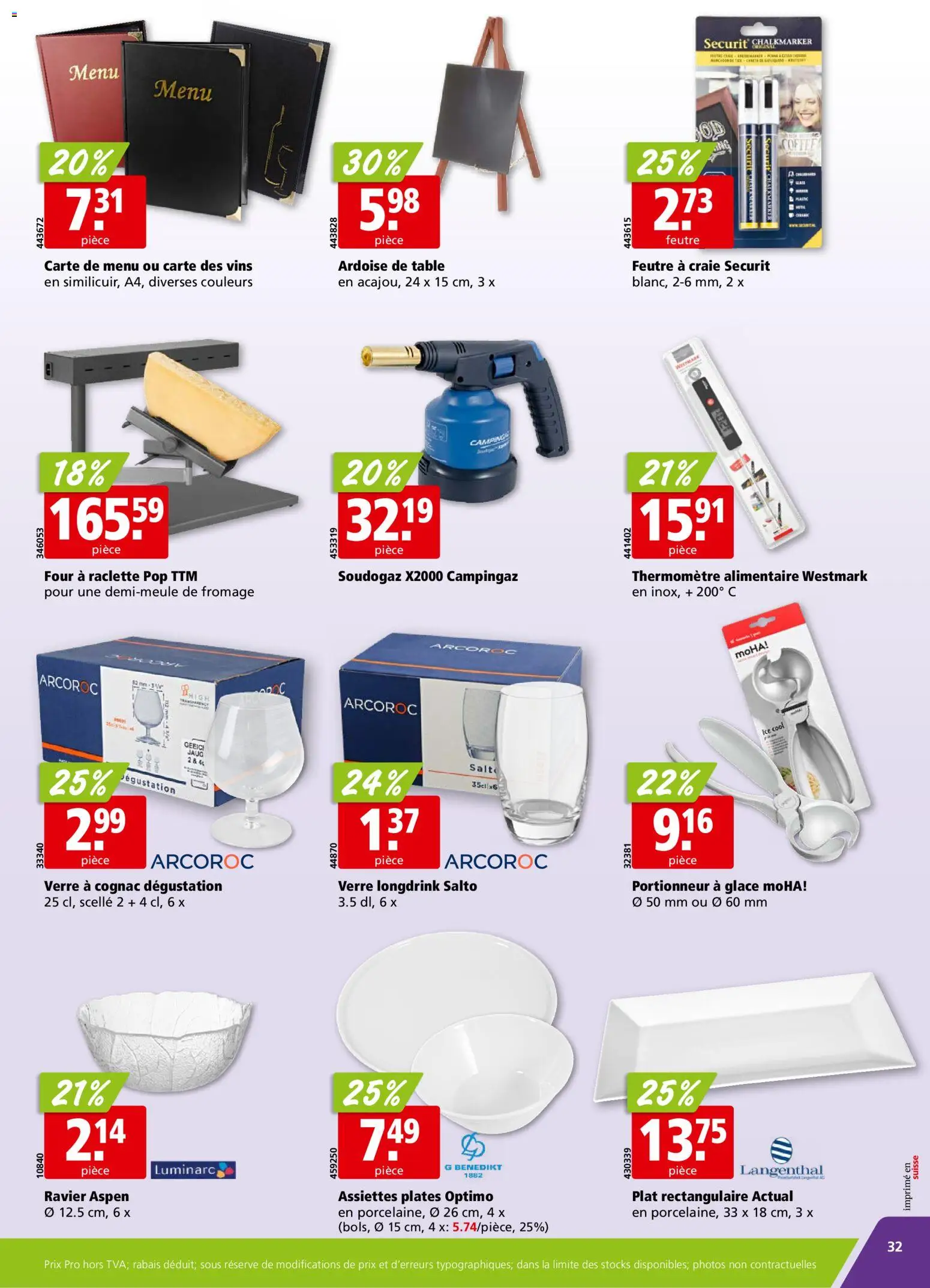 Aligro aktionen Chavannes, Matran, Genève, Sion – gültig ab 25.05.2026 | Seite: 32 | Produkte: Glace, Raclette