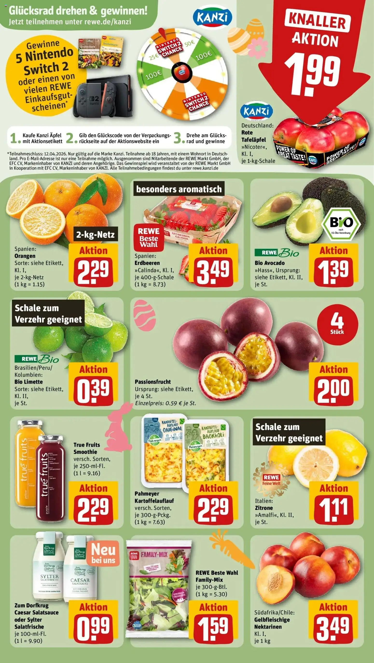 Rewe Prospekt Paderborn/Sennelager	 – gültig ab 23.03.2026 | Seite: 8 | Produkte: Orangen, Avocado, Brokkoli, Limette