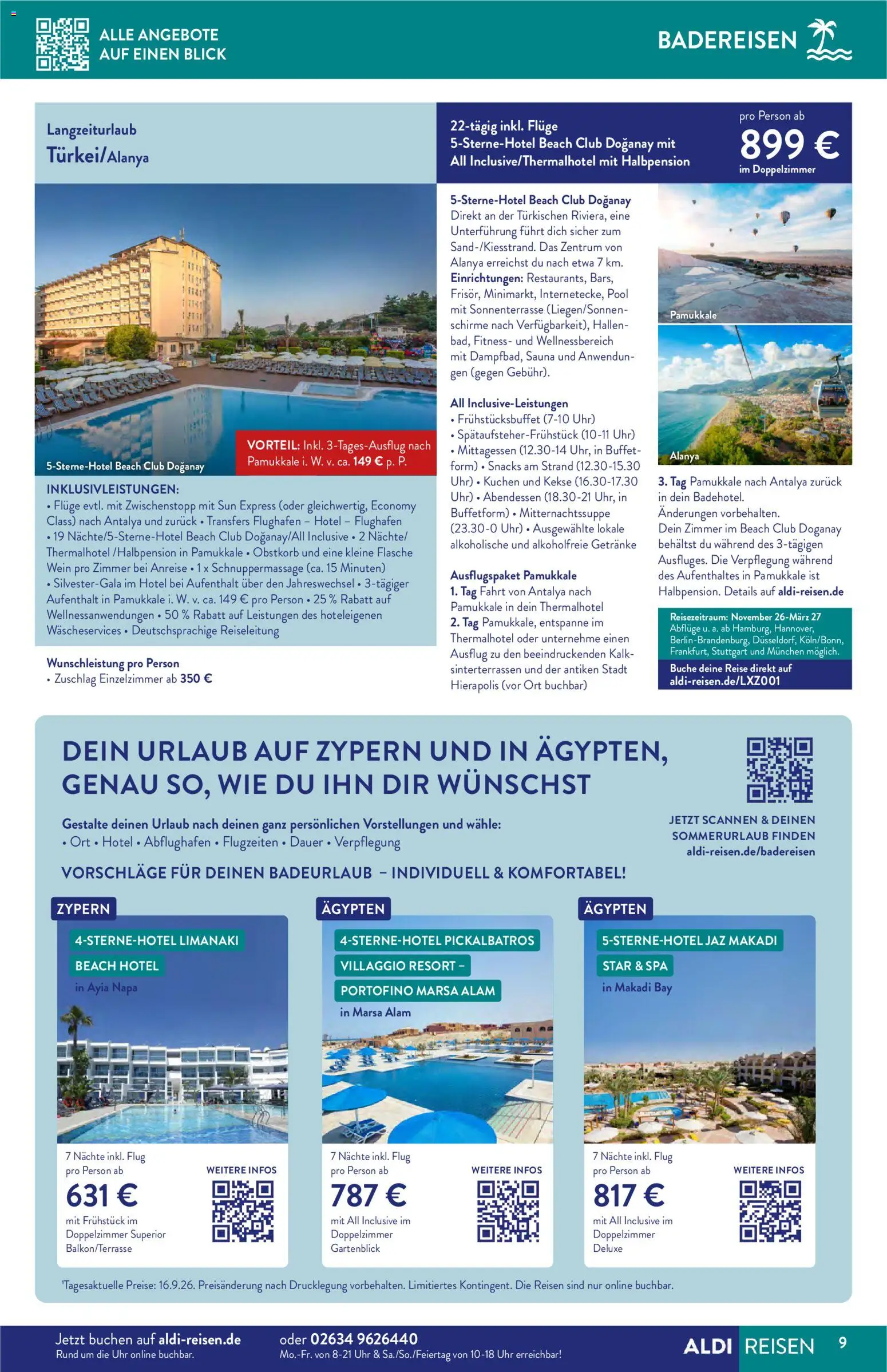 Aldi Reisen  Reisemagazin – gültig ab 01.10.2026 | Seite: 9