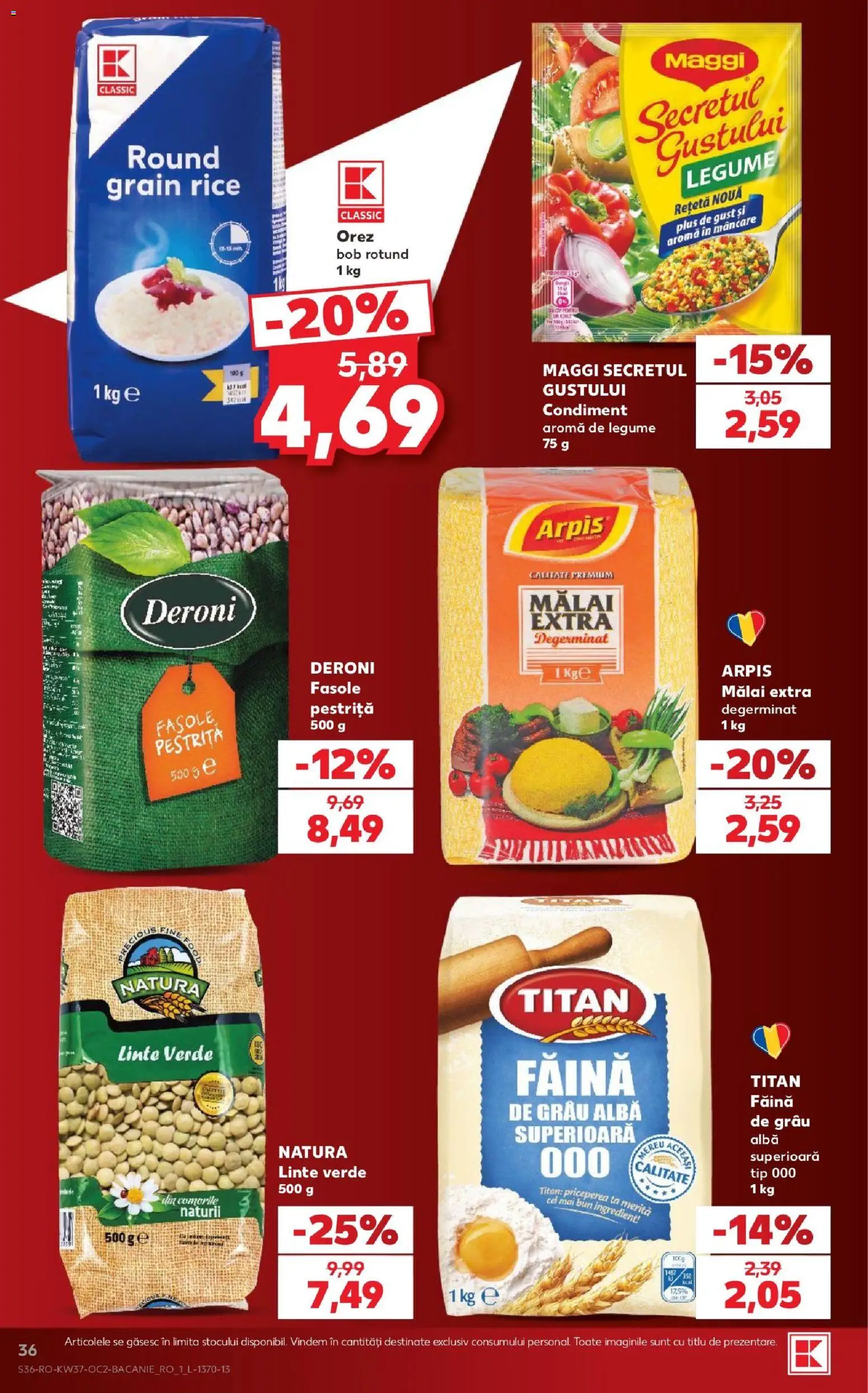 Kaufland Slatina 09.09.2026 - Revista si Oferta | Pagină: 36 | Produse: Premium, Făină, Tip, Legume