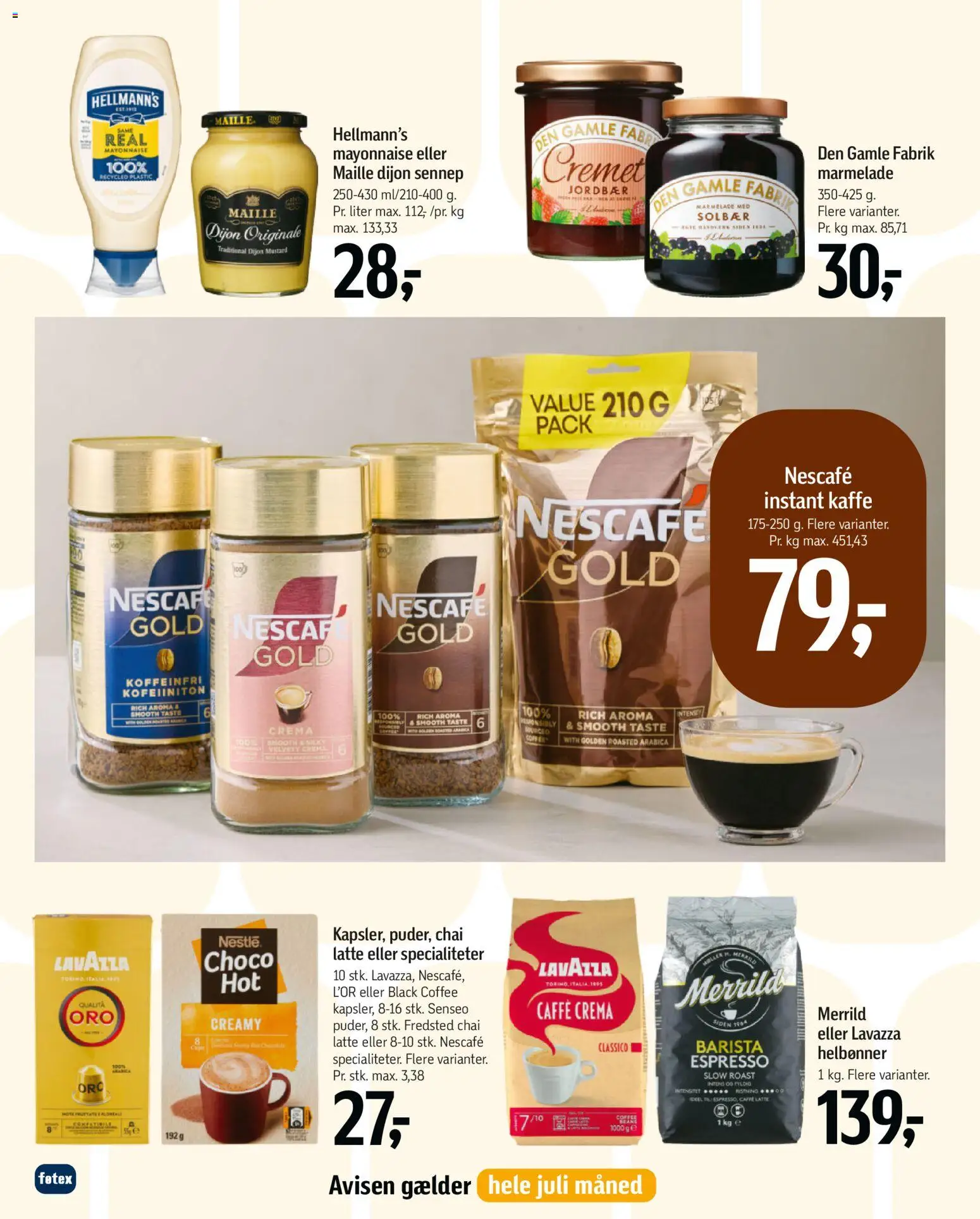 Føtex tilbudsavis – gyldig fra 26/06/2026 | Side: 42 | Produkter: Jordbær, Sennep, Marmelade, Instant Kaffe