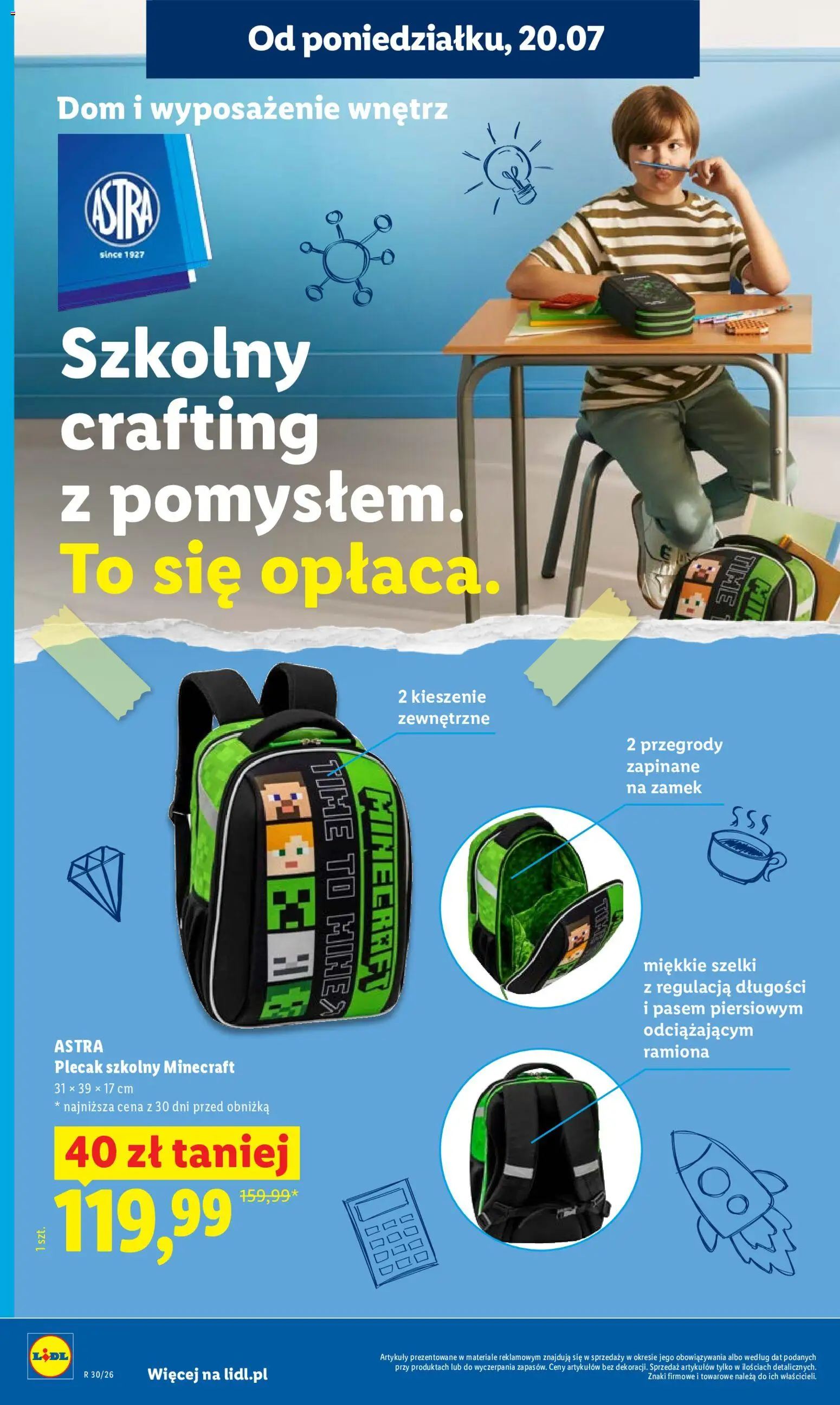 Lidl gazetka od 20.07.2026 | Strona: 42 | Produkty: Plecak