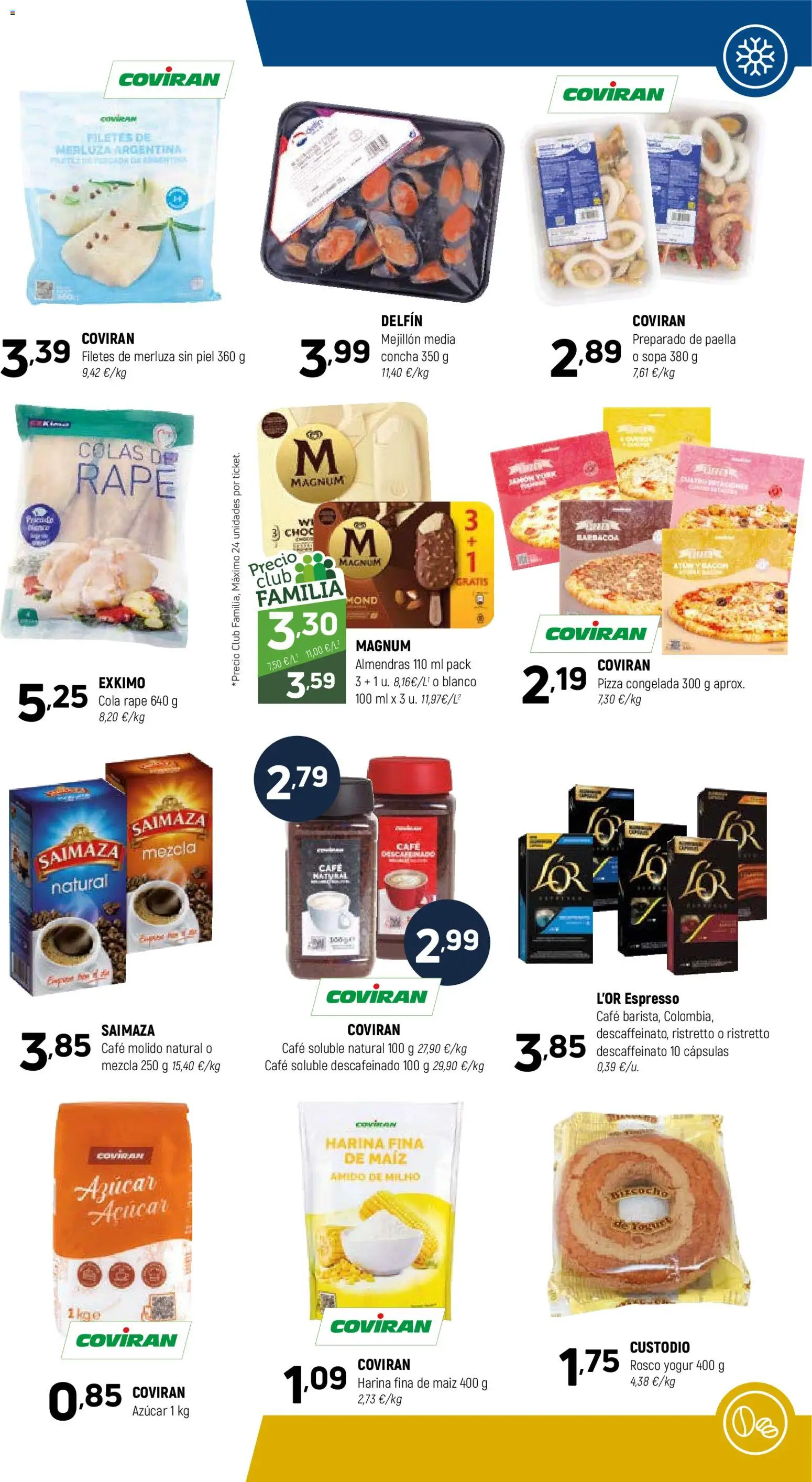 Coviran - Suroccidental │ válido desde el 07.04.2026 | Página: 9 | Productos: Café, Pizza, Café molido, Bizcocho