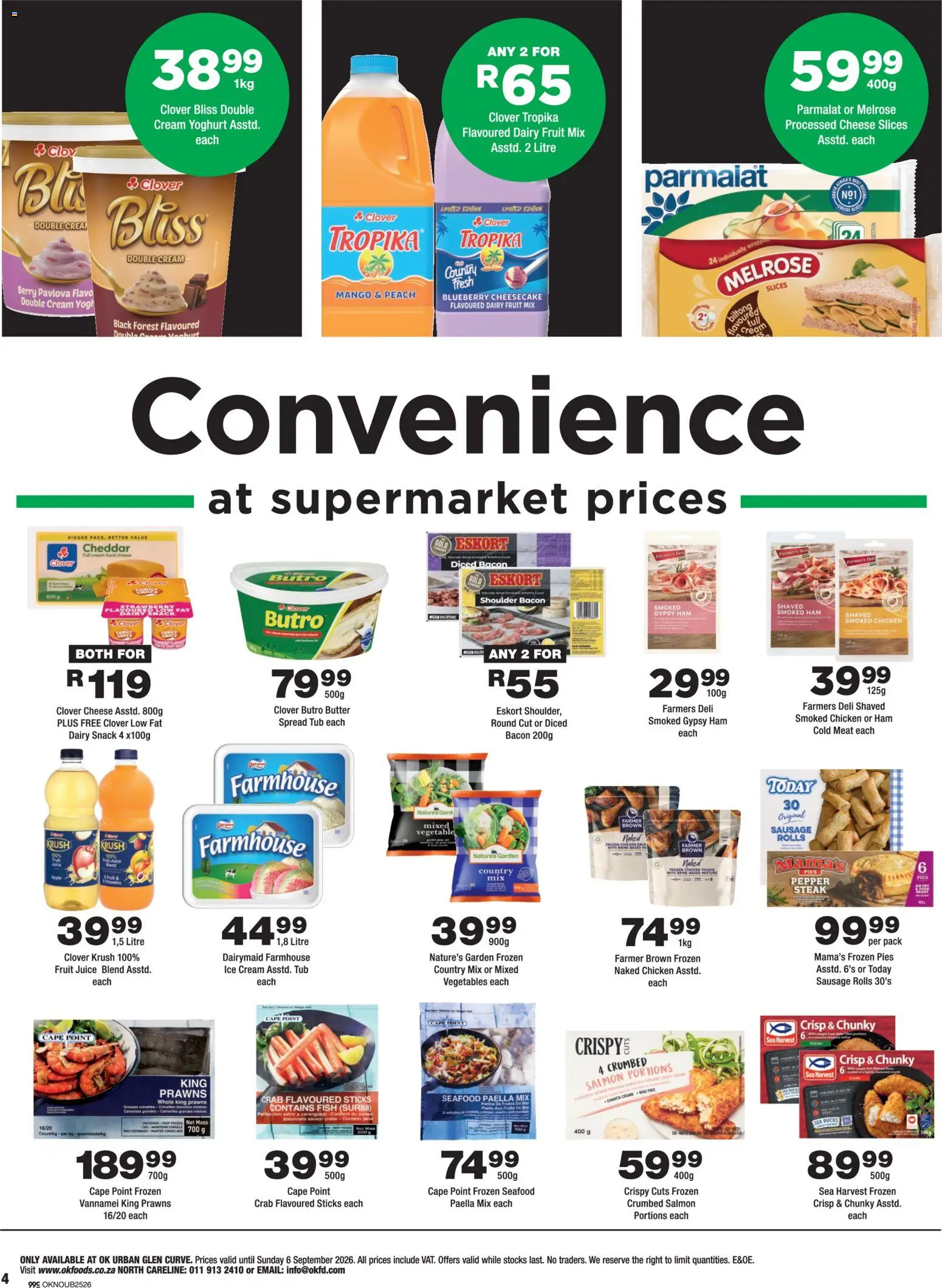 New OK Foods catalogue – valid from 25/08/2026 | Page: 4 | Products: Juice, Cream, Fruit, Mango
