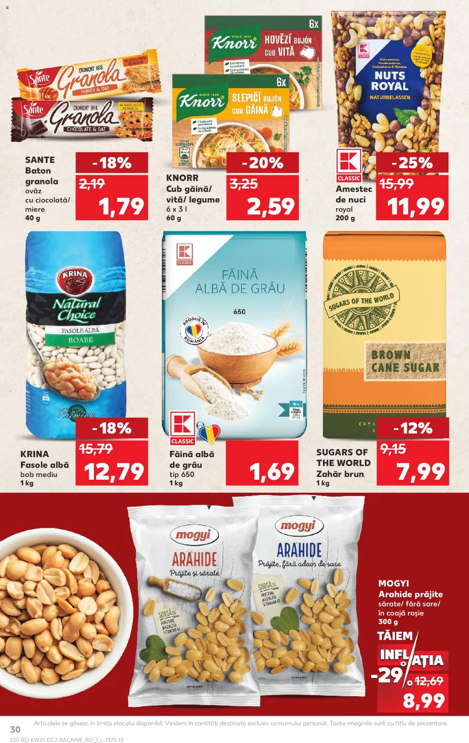 Noul catalog Kaufland – valabil de la 20.05.2026 | Pagină: 30 | Produse: Arahide, Fasole albă, Legume, Sare