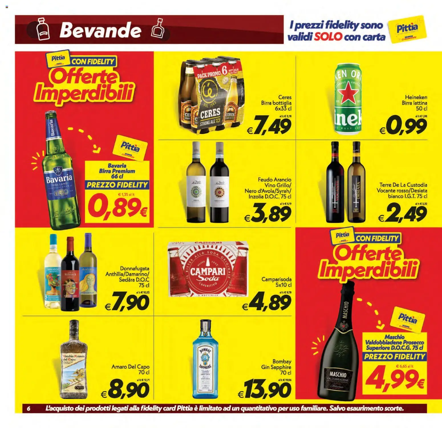 Volantino SuperConveniente del 31/07/2026 | Pagina: 6 | Prodotti: Birra, Ceres, Bottiglia, Amaro
