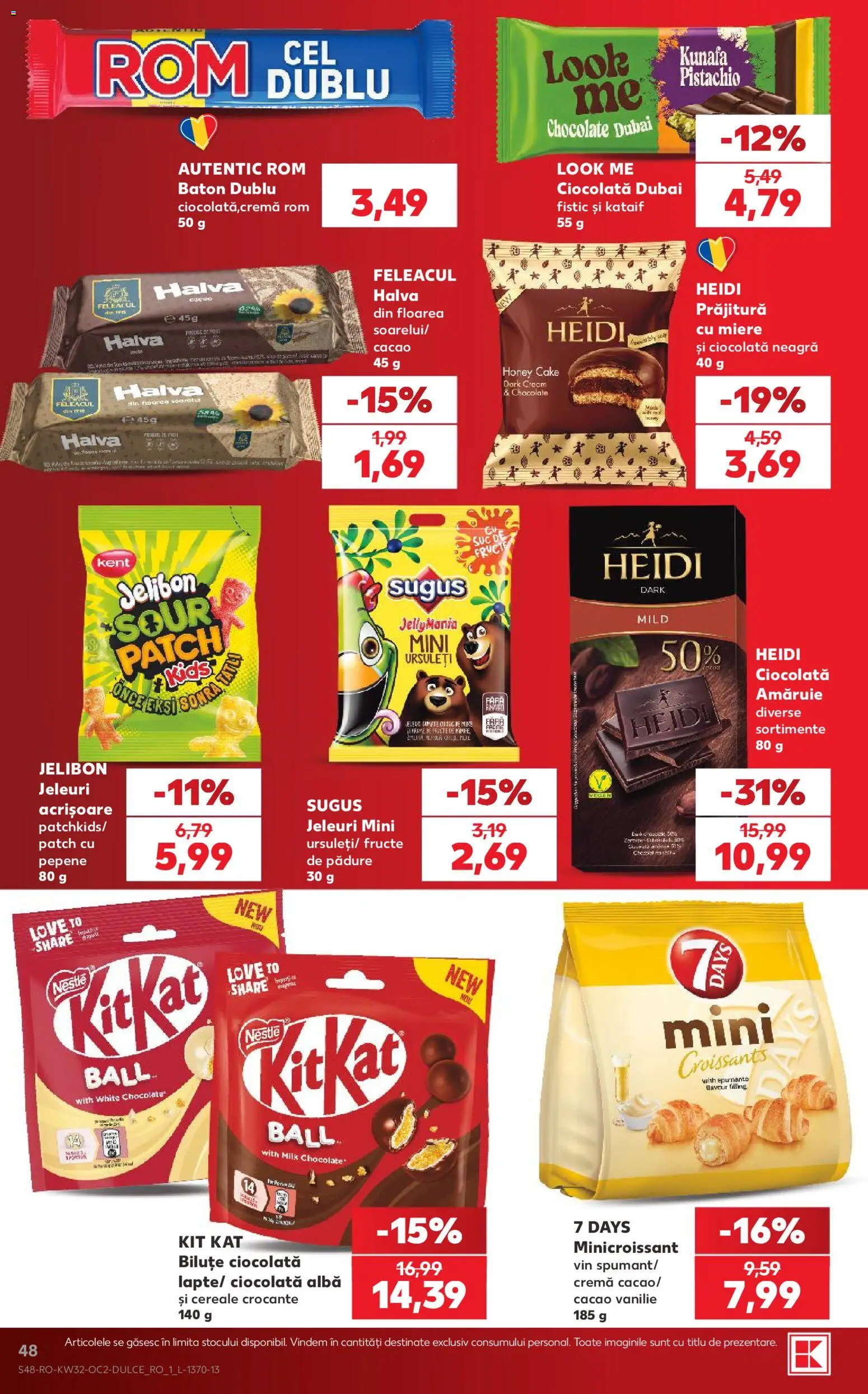 Noul catalog Kaufland – valabil de la 05.08.2026 | Pagină: 48 | Produse: Prăjitură, Vin, Fructe, Jeleuri