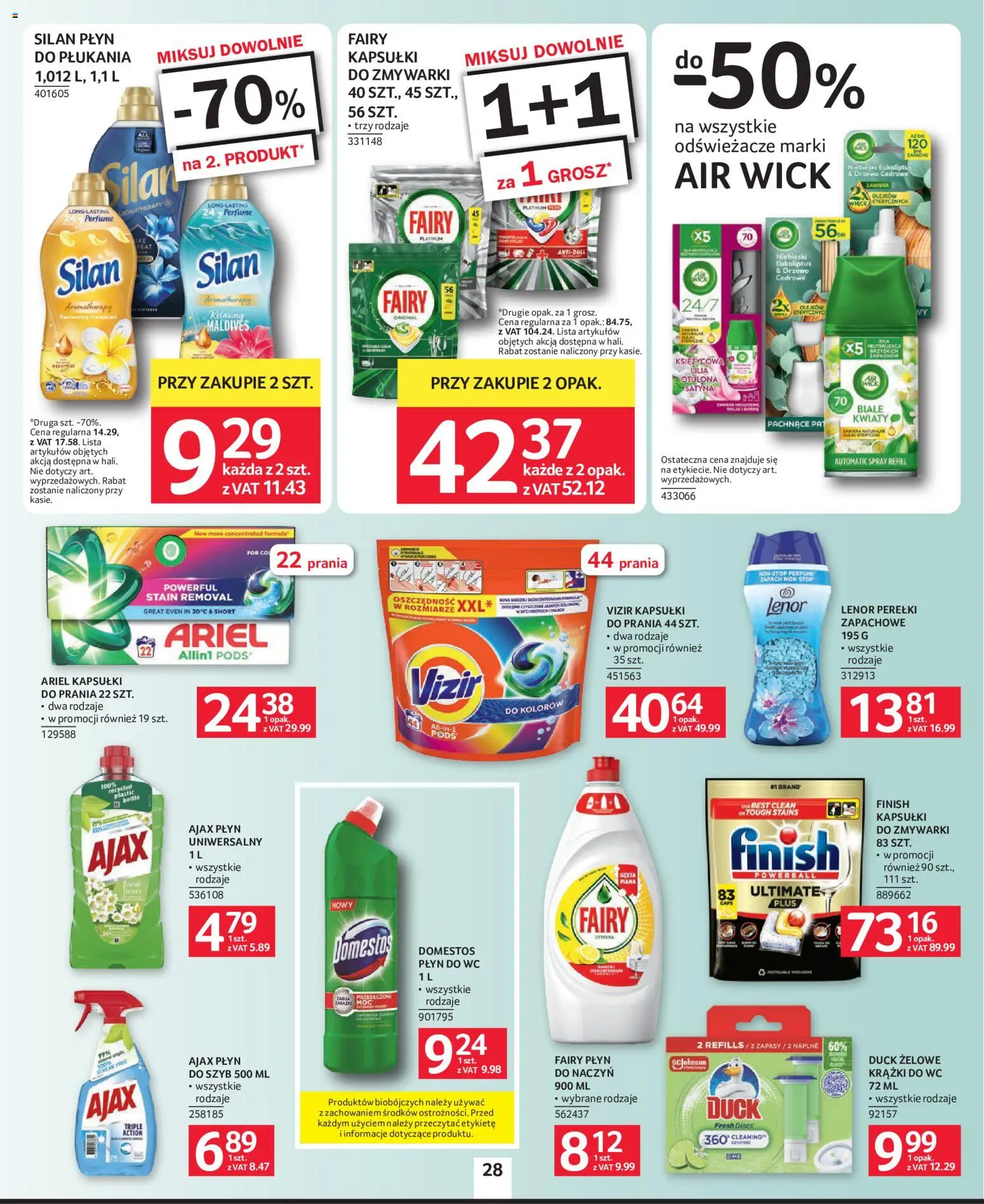 Selgros cash&carry gazetka od 08.10.2026 | Strona: 25 | Produkty: Ariel kapsułki, Air Wick, Fairy platinum, Vizir