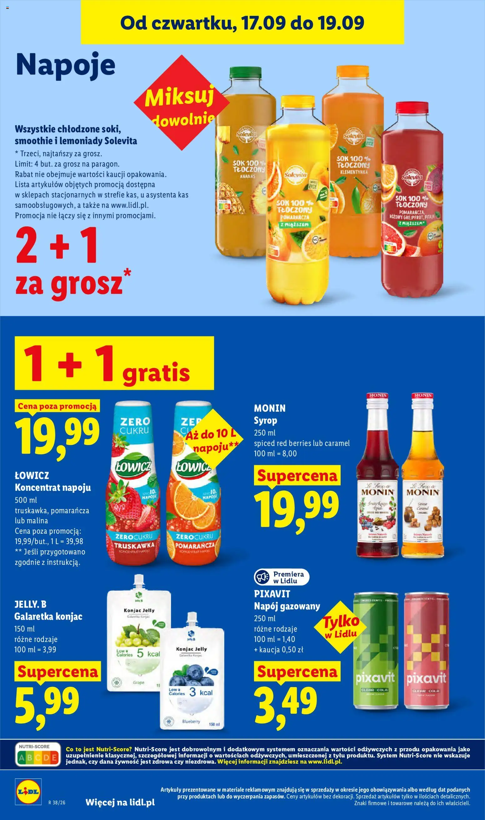 Lidl Polsko leták od 17.09.2026 | Strana: 64 | Produkty: Nápoje, Smoothie, Solevita, Cola