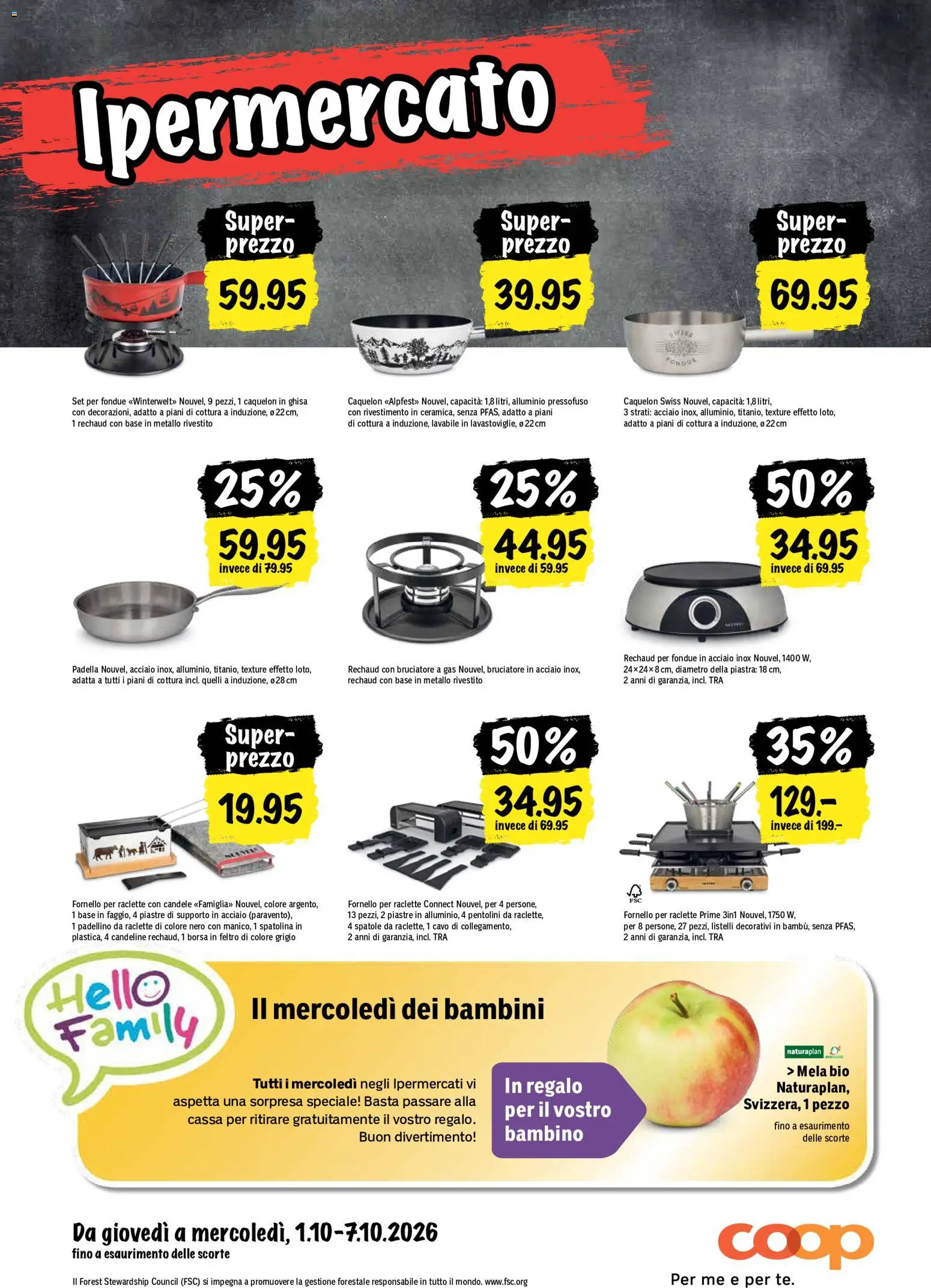 Coop aktionen IT – gültig ab 01.10.2026 | Seite: 24 | Produkte: Raclette, Fondue, Apple, Grill